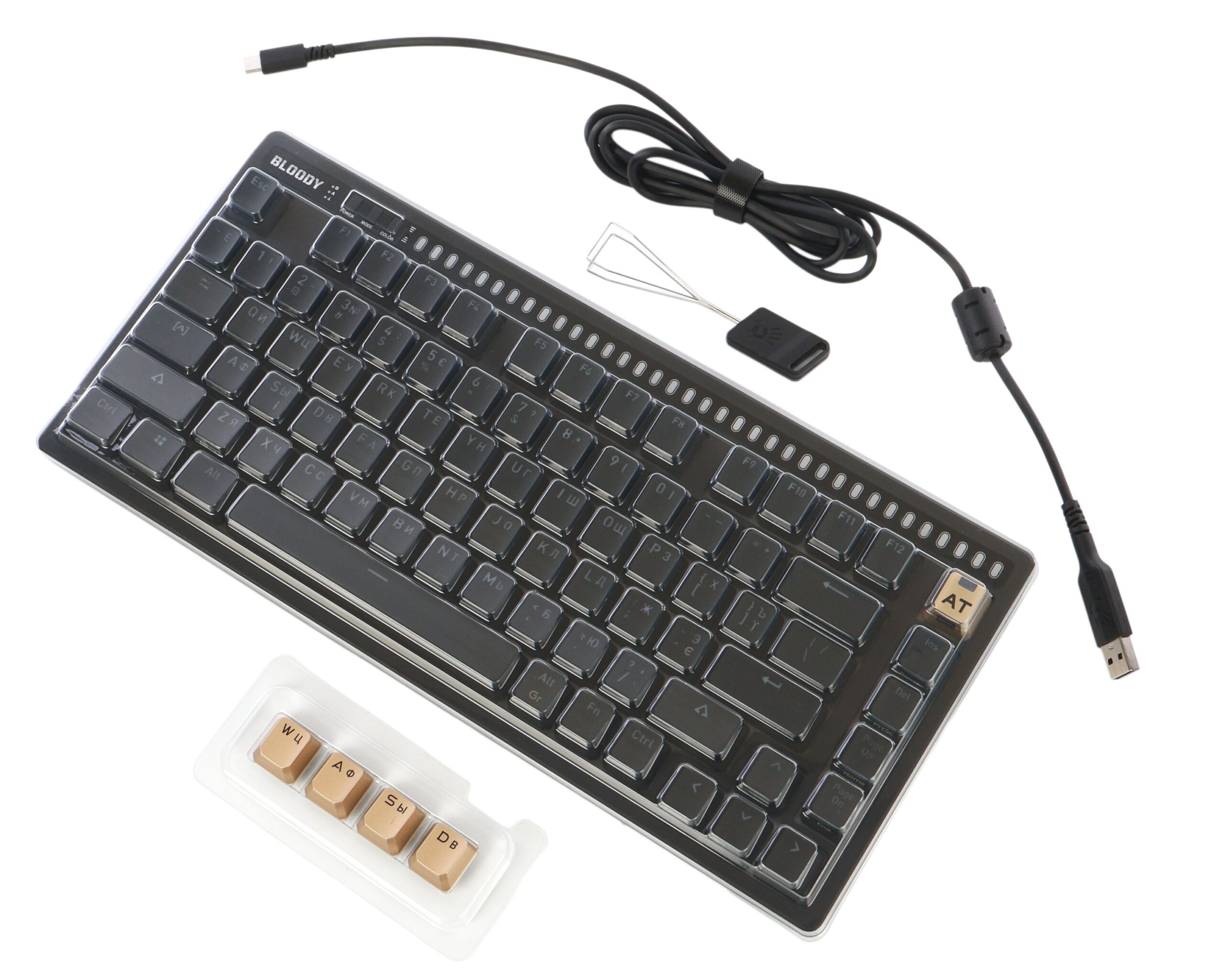 Клавіатура оптична ігрова, USB, RGB підсвічування, Alpha Optical — фото 12