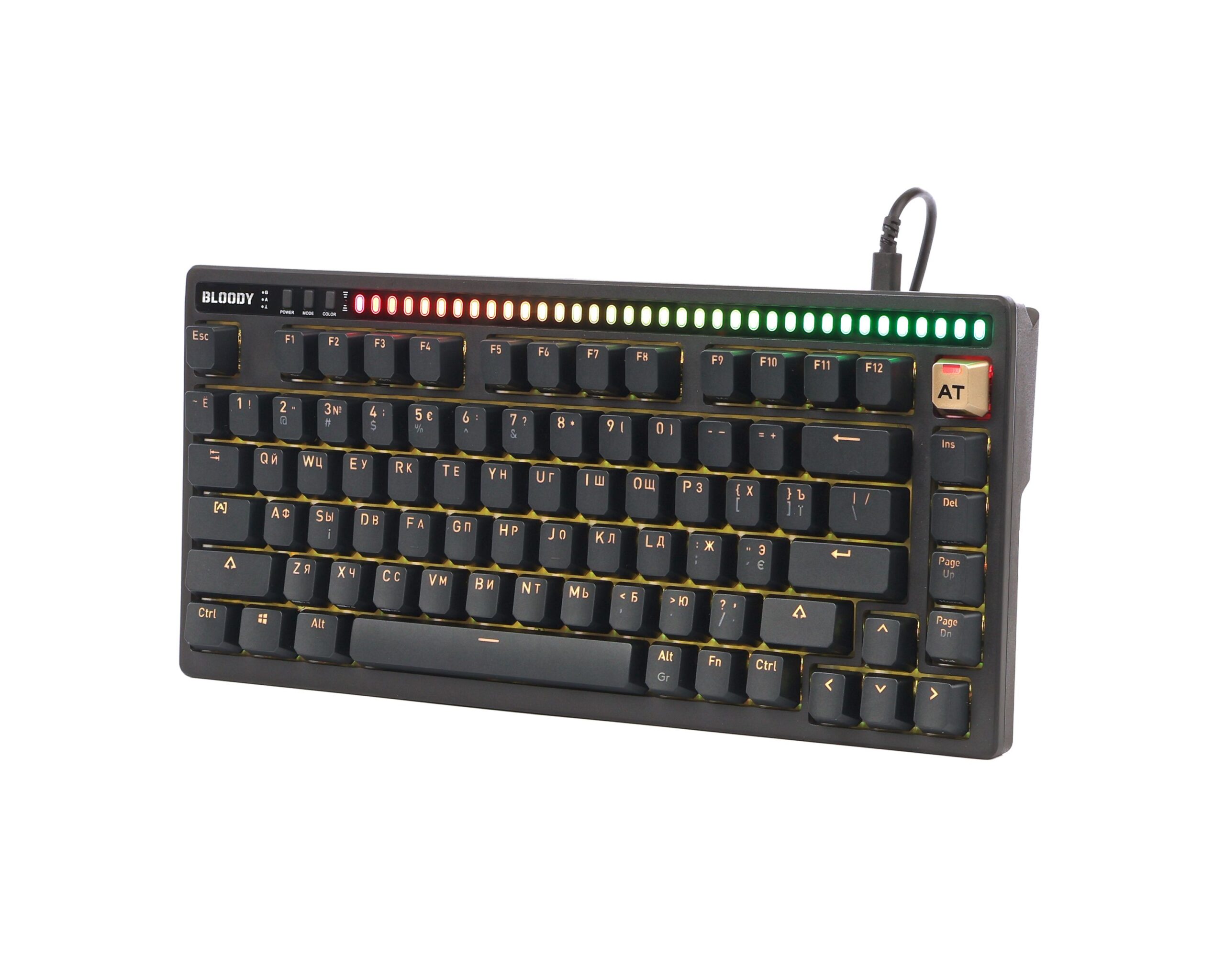 Клавіатура оптична ігрова, USB, RGB підсвічування, Alpha Optical — фото 2