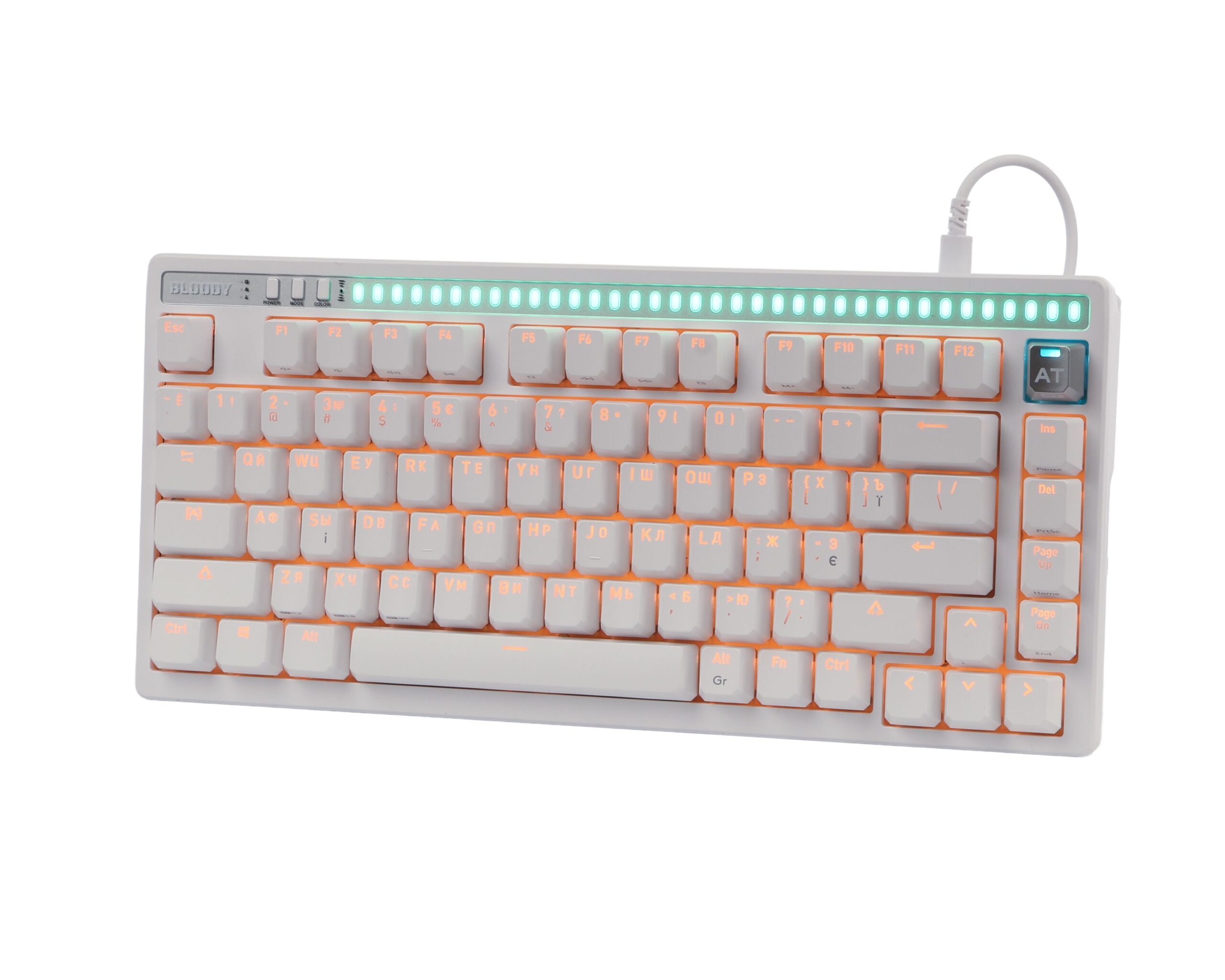 Клавіатура оптична ігрова, USB, RGB підсвічування, Alpha Optical — фото 2
