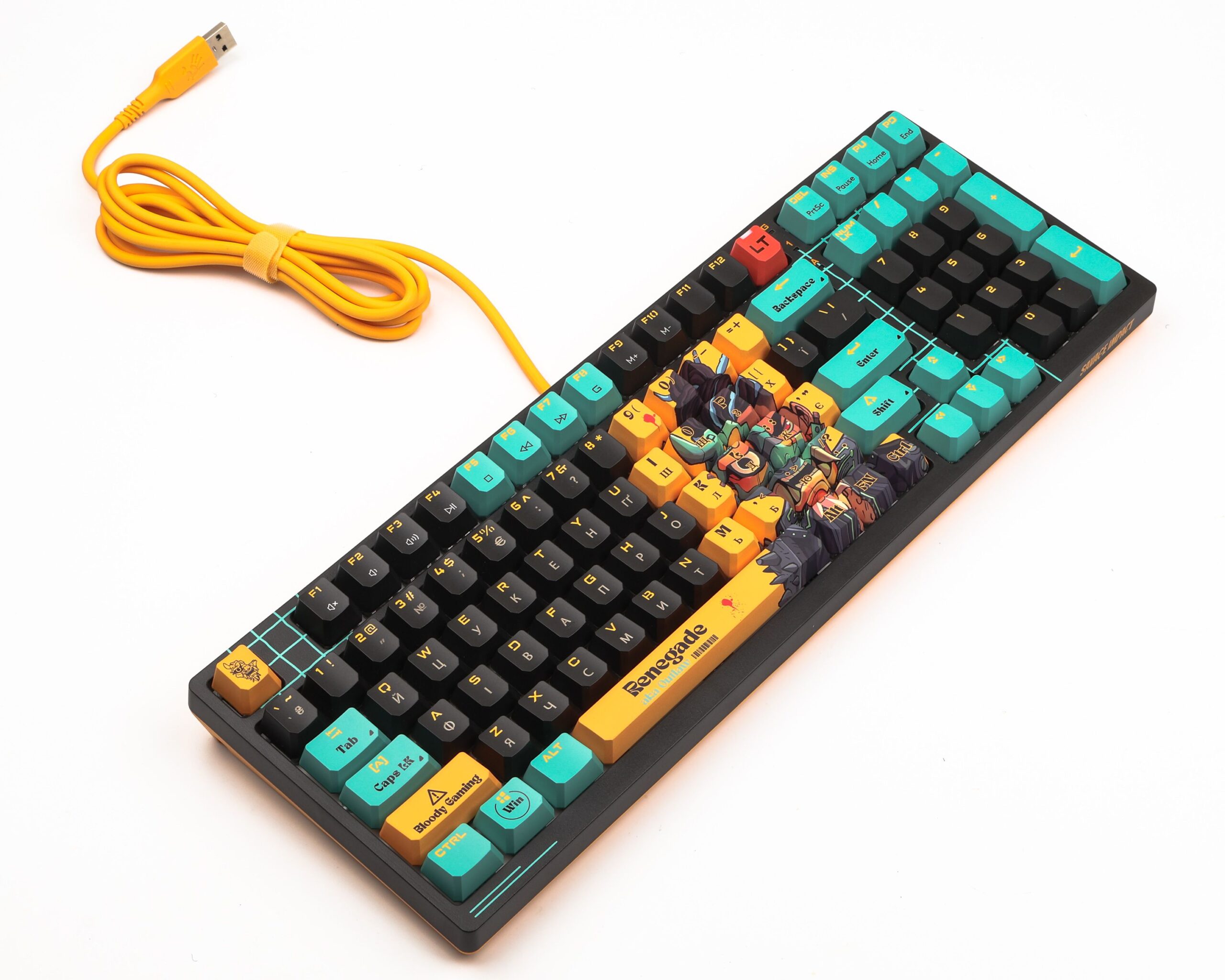 Клавіатура оптична ігрова, USB, RGB підсвічування, Alpha Optical — фото 2