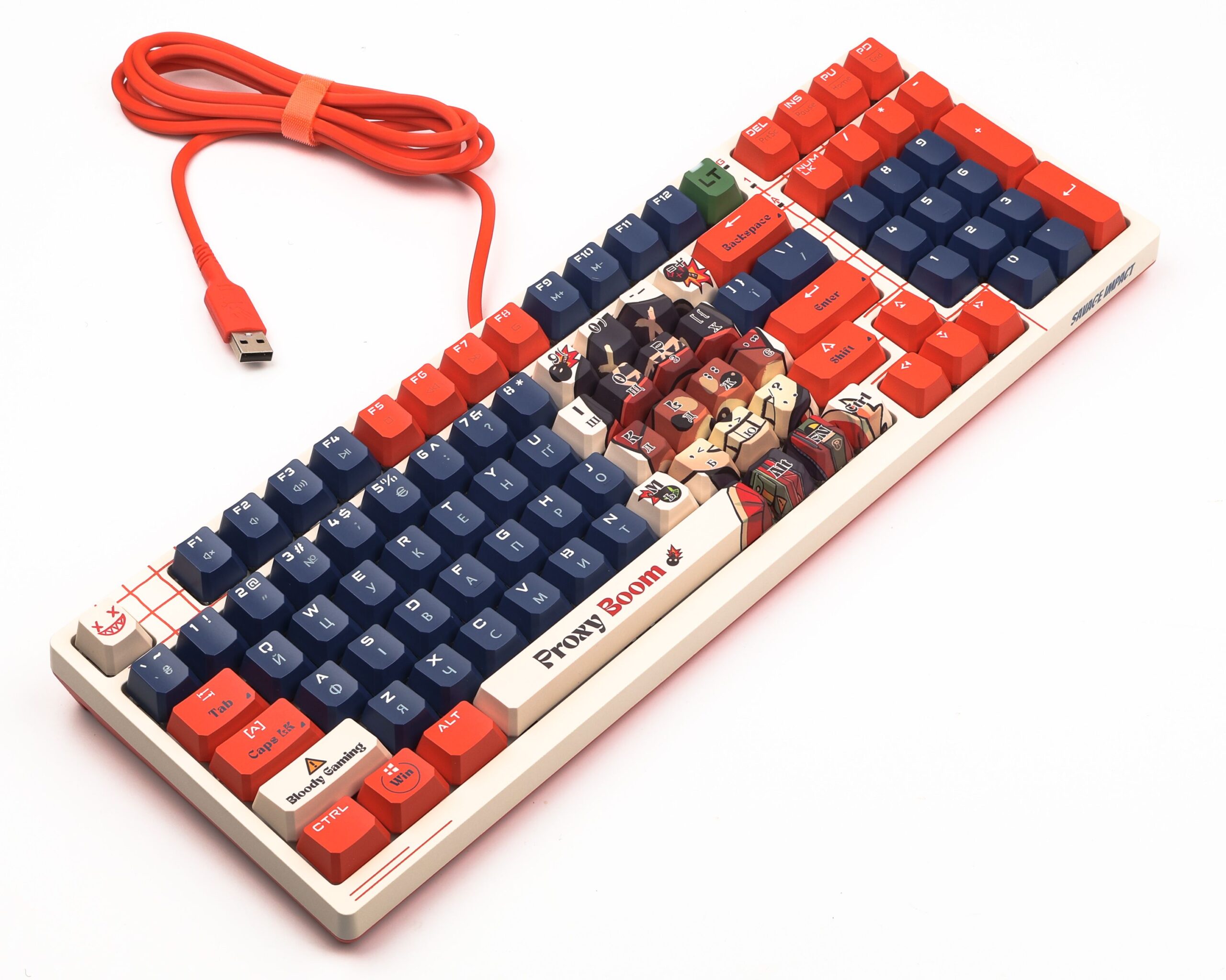 Клавіатура оптична ігрова, USB, RGB підсвічування, Alpha Optical — фото 2