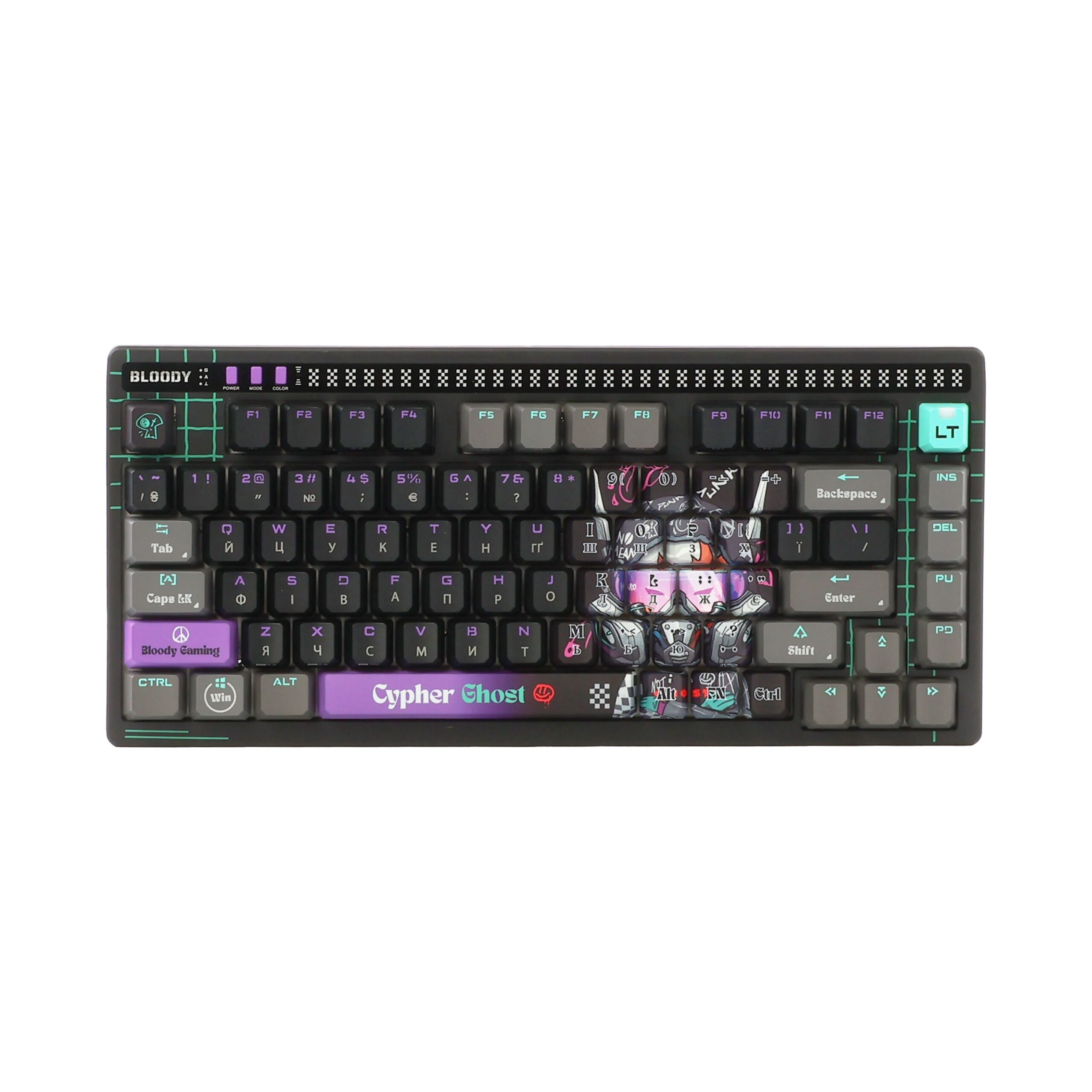 Клавіатура оптична ігрова, USB, RGB підсвічування, Alpha Optical — фото 2