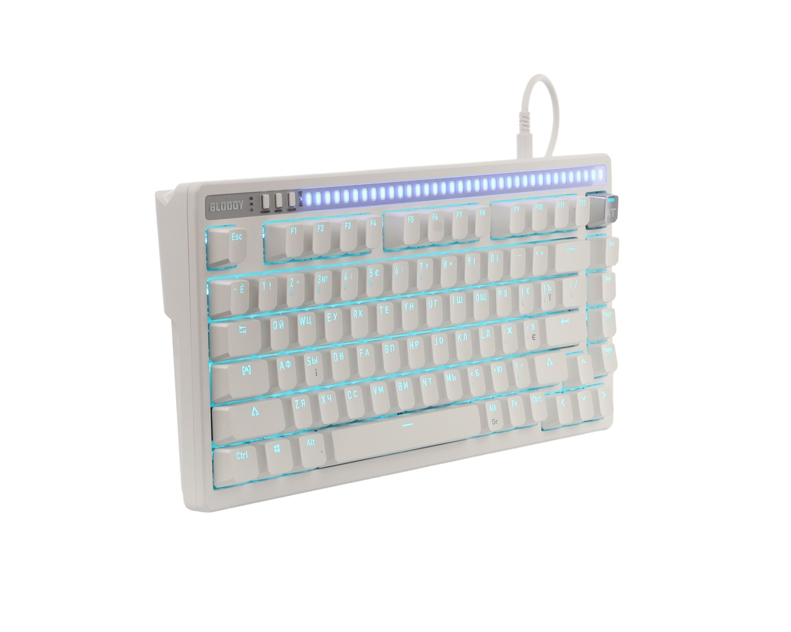 Клавіатура оптична ігрова, USB, RGB підсвічування, Alpha Optical — фото 3