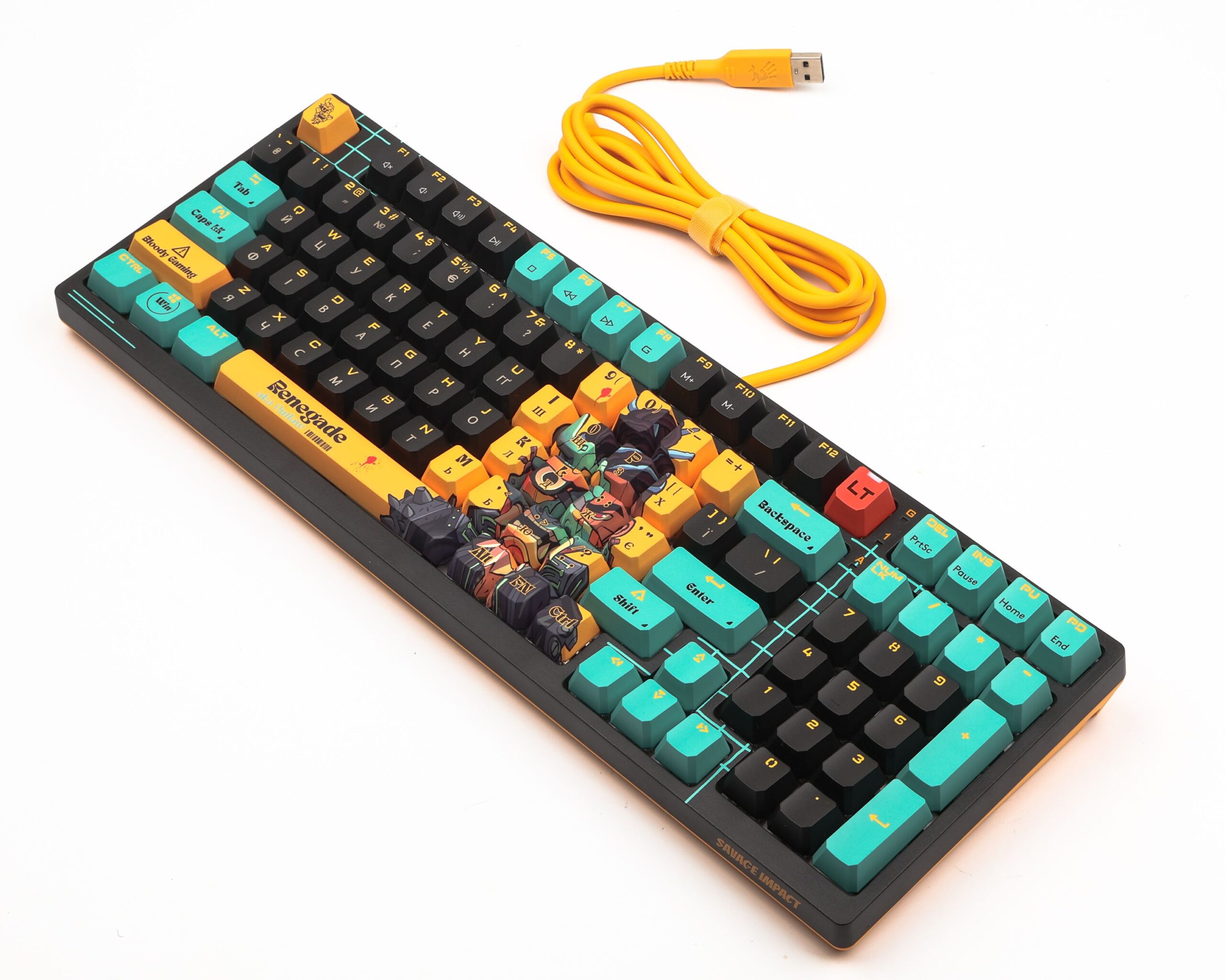 Клавіатура оптична ігрова, USB, RGB підсвічування, Alpha Optical — фото 3