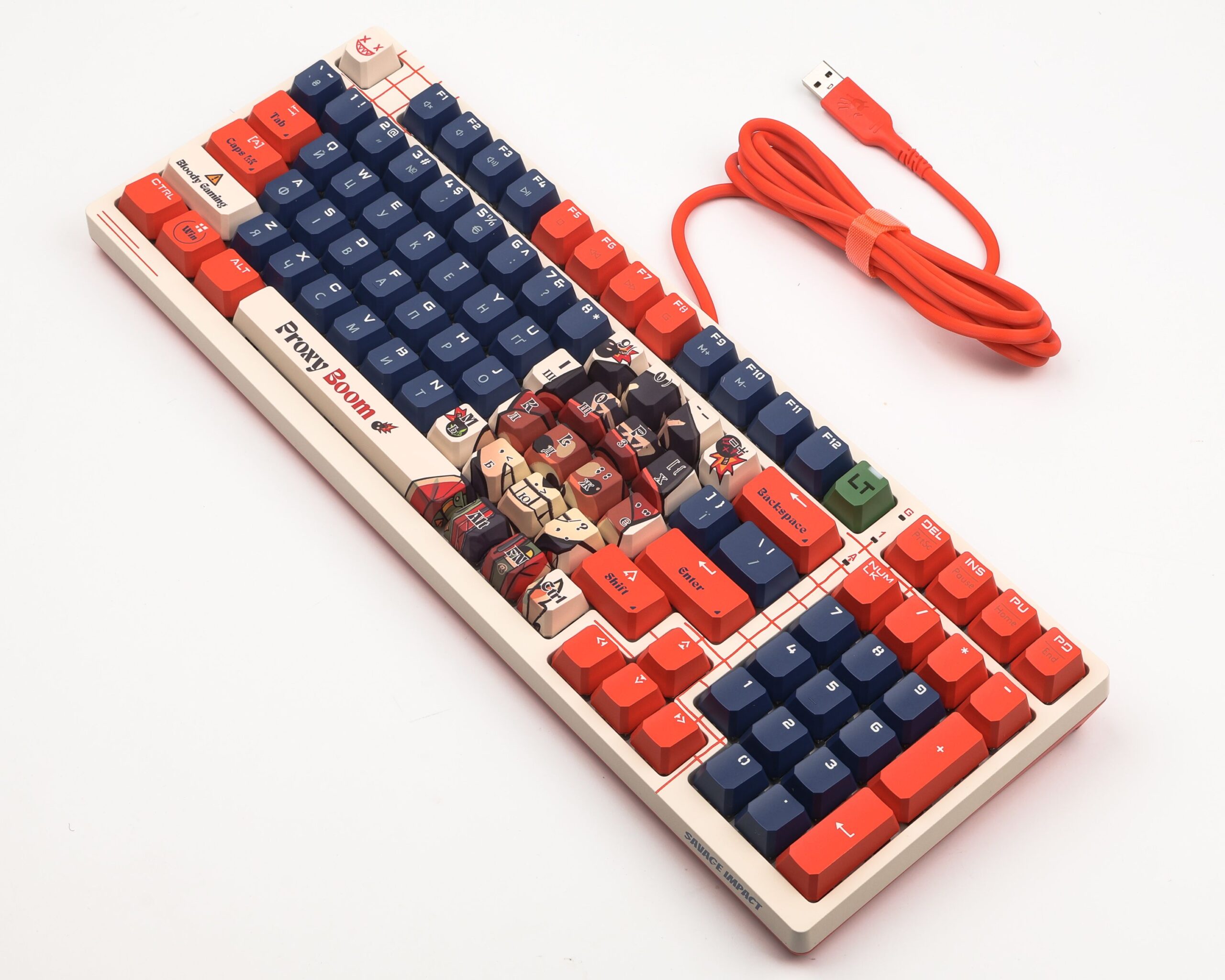 Клавіатура оптична ігрова, USB, RGB підсвічування, Alpha Optical — фото 3