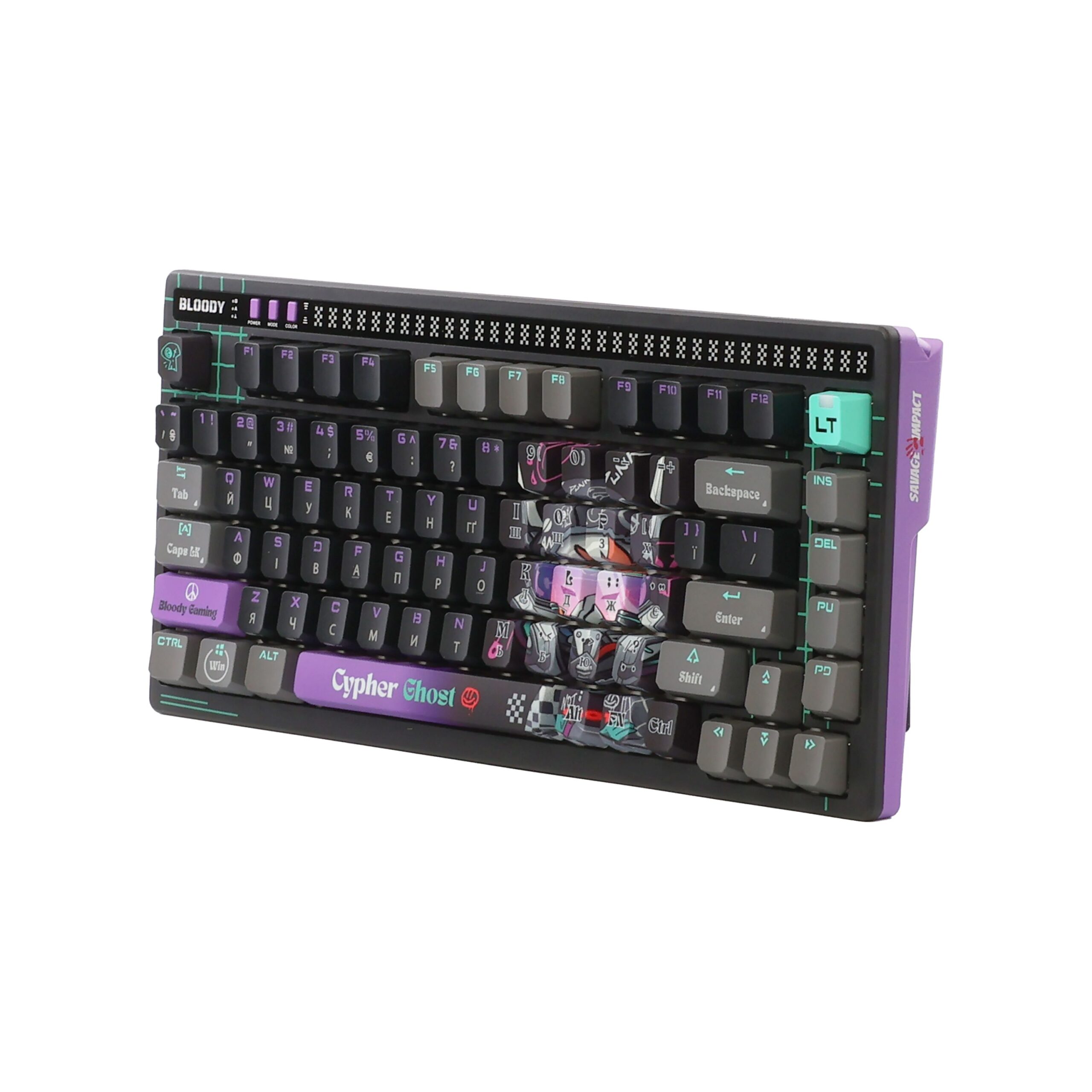 Клавіатура оптична ігрова, USB, RGB підсвічування, Alpha Optical — фото 3
