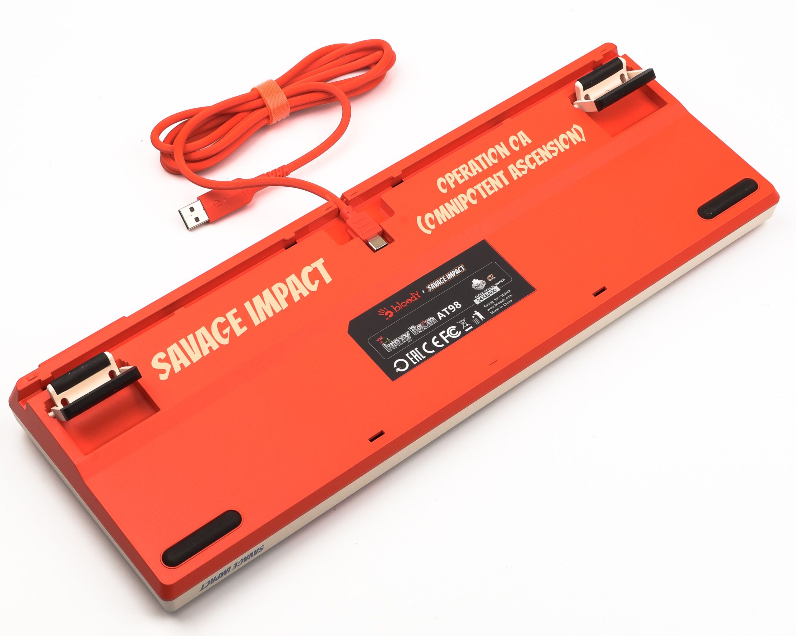 Клавіатура оптична ігрова, USB, RGB підсвічування, Alpha Optical — фото 4