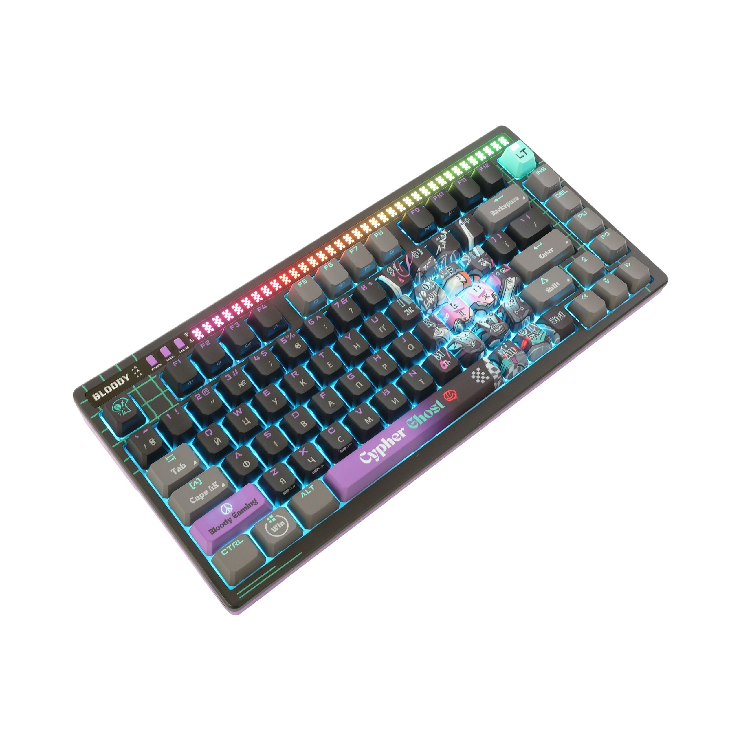 Клавіатура оптична ігрова, USB, RGB підсвічування, Alpha Optical — фото 8