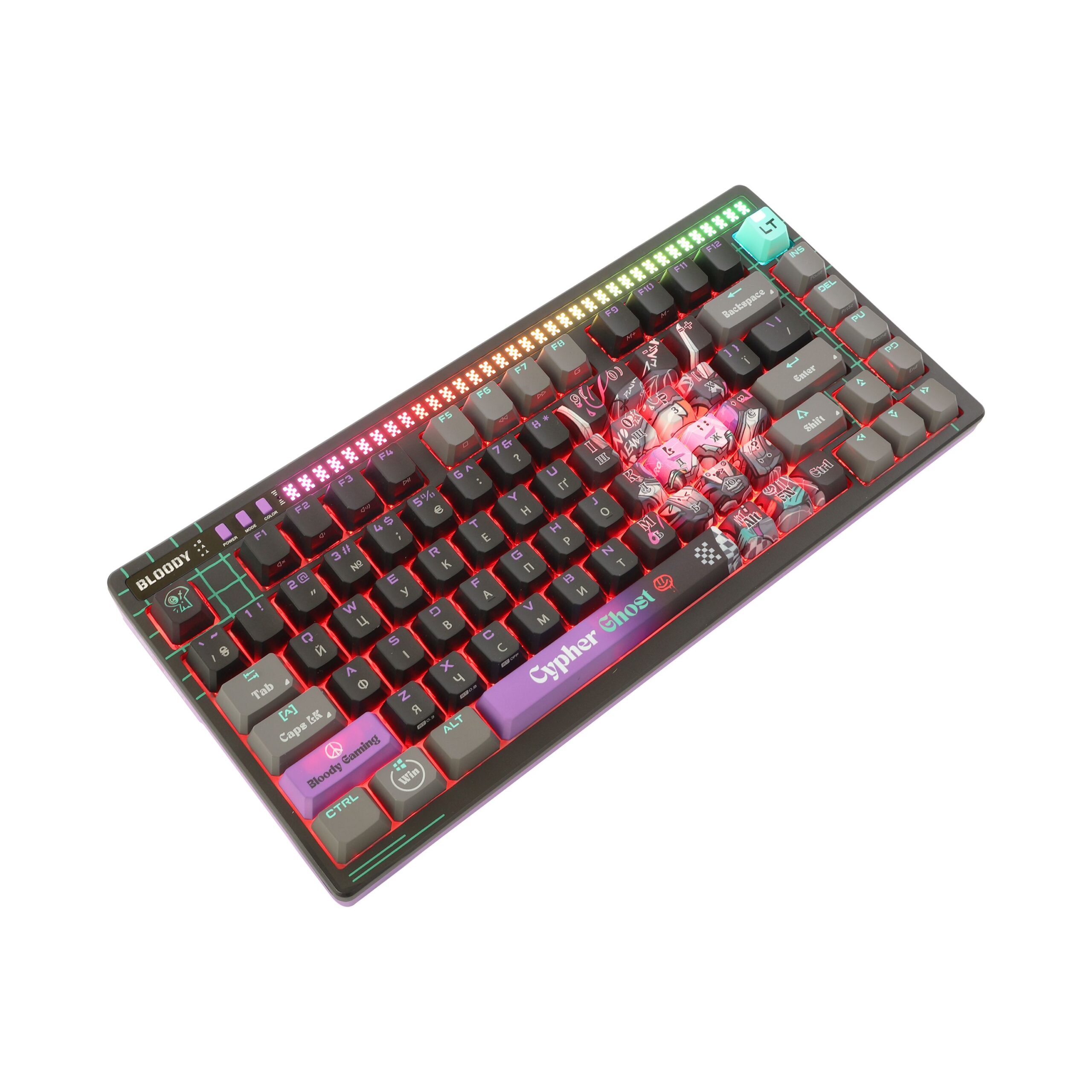 Клавіатура оптична ігрова, USB, RGB підсвічування, Alpha Optical — фото 9