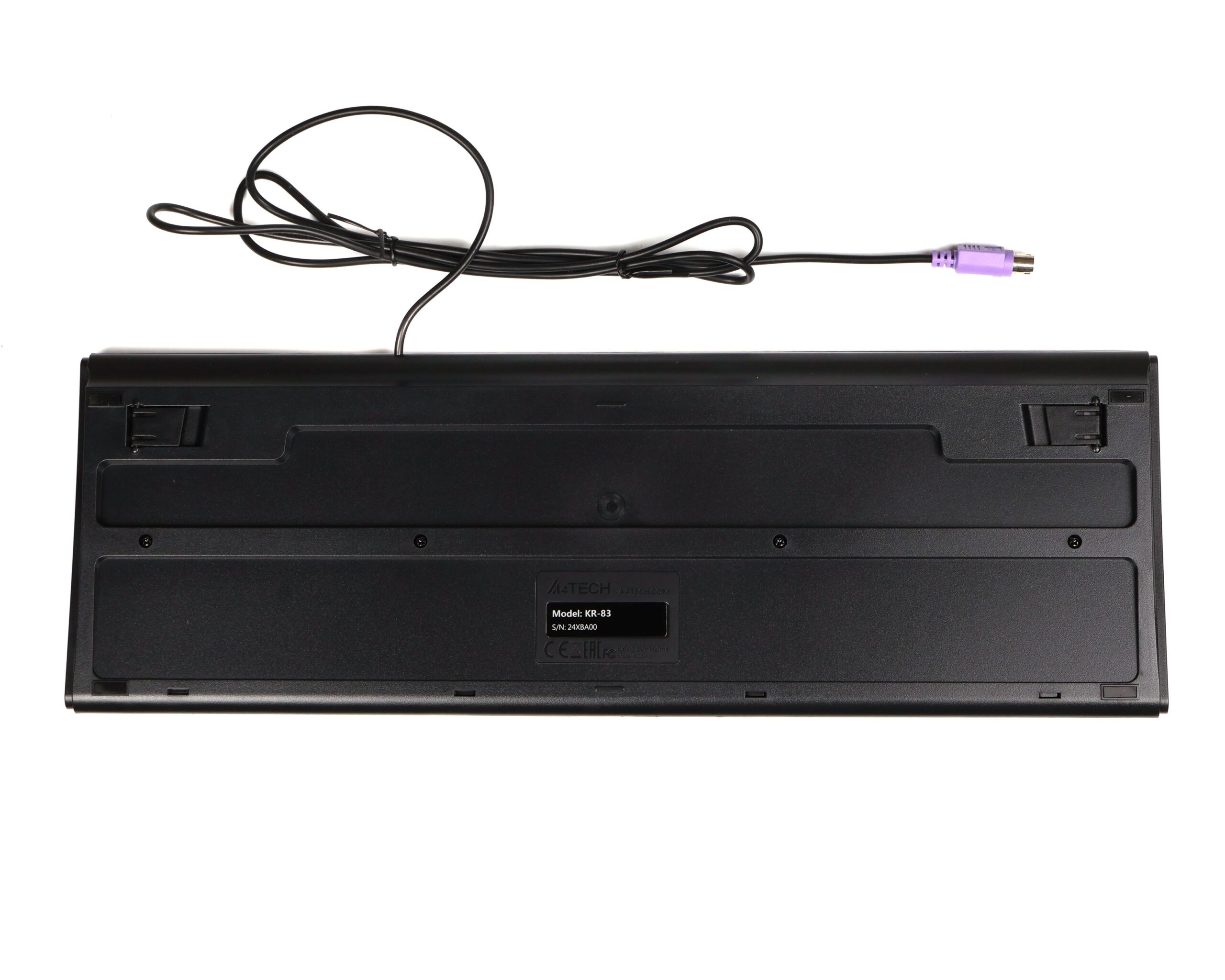 Клавіатура PS/2, X-slim, Comfort Key A4Tech KR-83 PS/2 чорний — фото 6