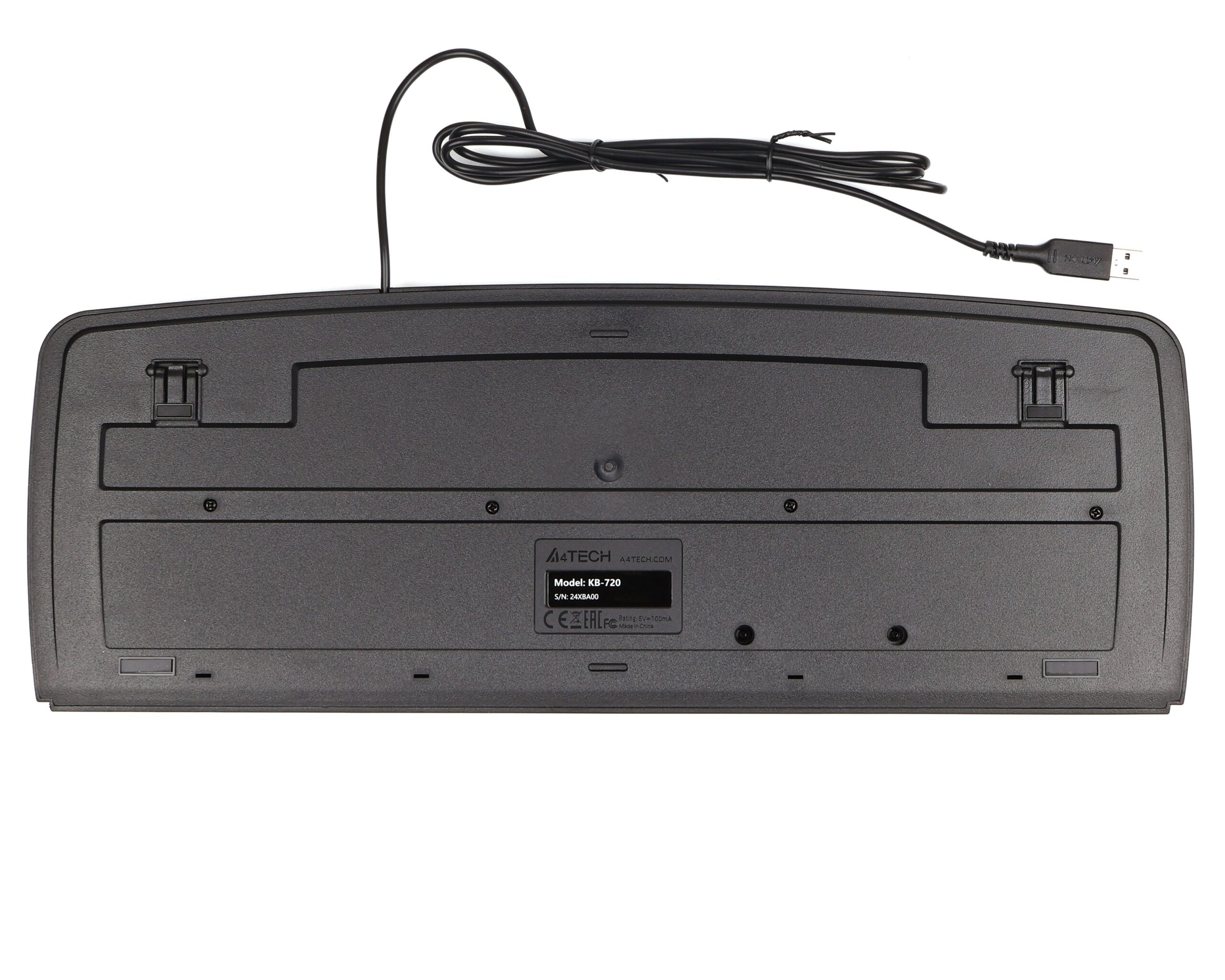 Клавіатура USB, чорний A4Tech KB-720 USB — фото 4