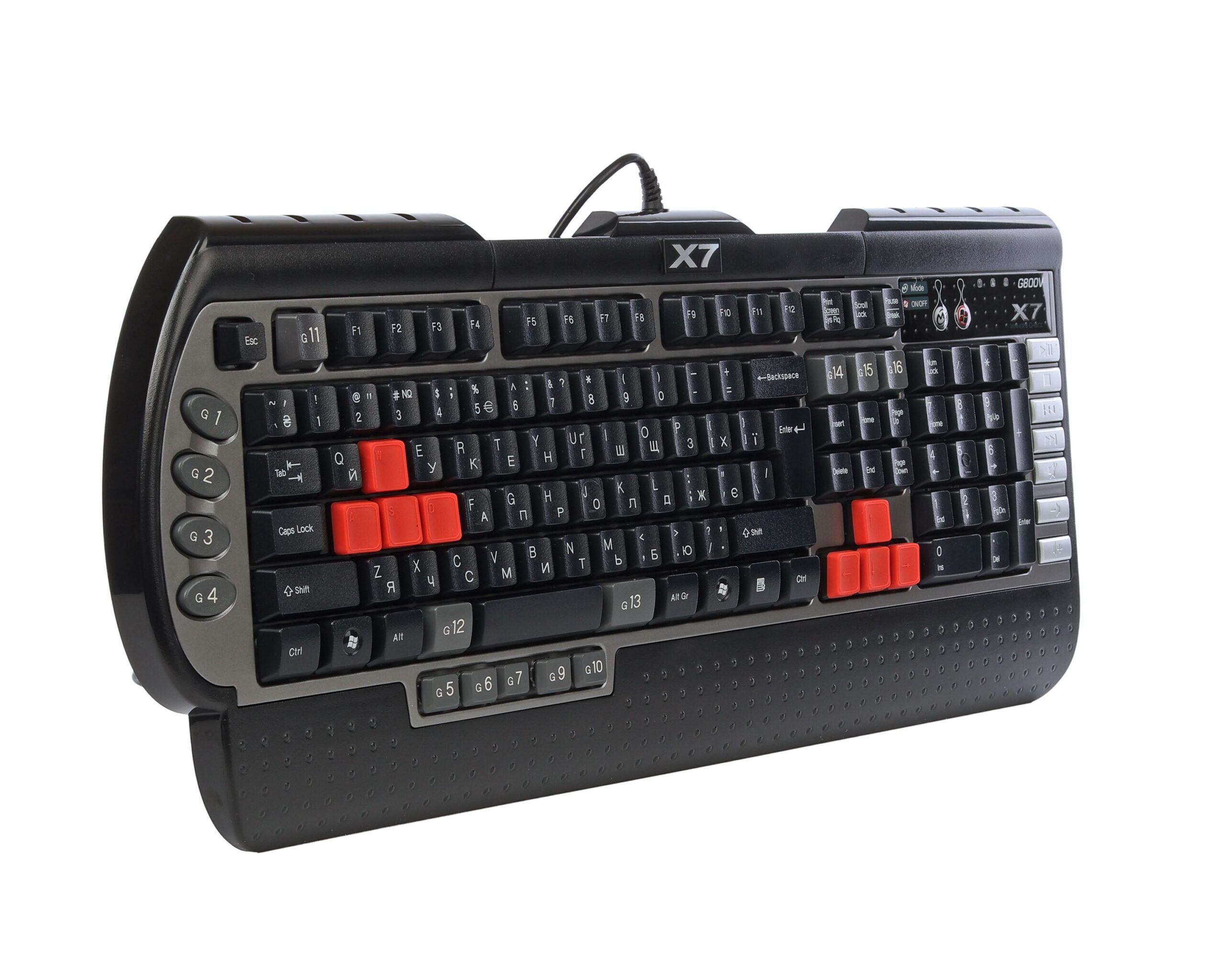 Клавіатура USB, ігрова, чорний A4Tech G800V USB — фото 3