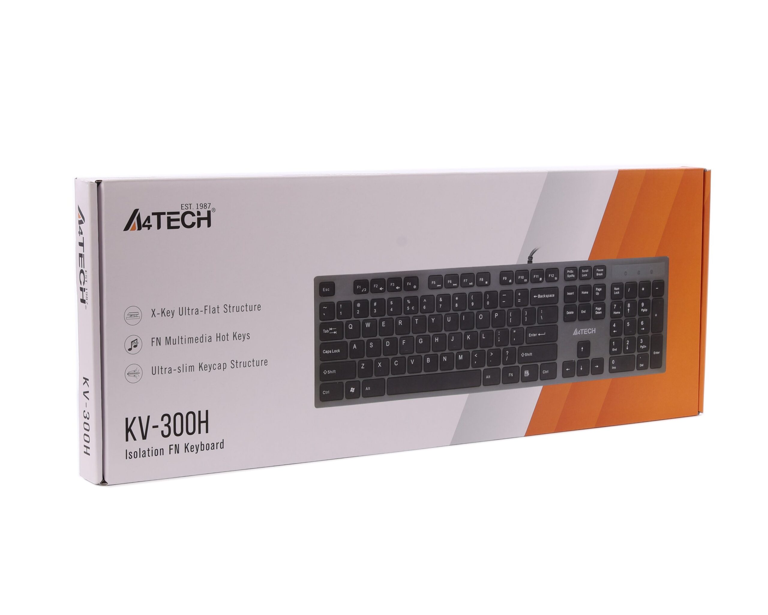 Клавіатура USB, сіро-чорний A4Tech KV-300H USB grey+black — фото 5