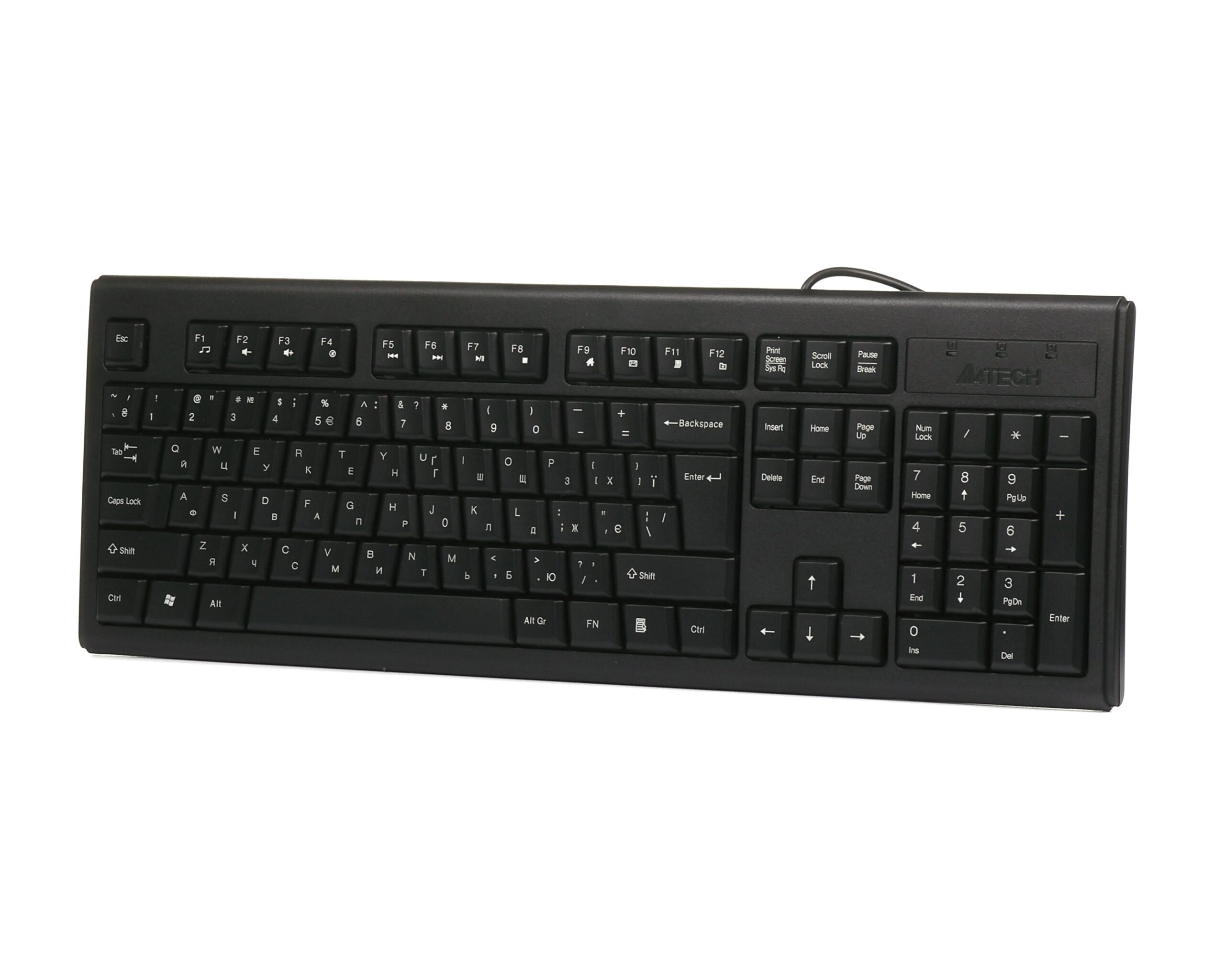 Клавіатура USB, X-slim, Comfort Key A4Tech KRS-83 USB чорний — фото 2