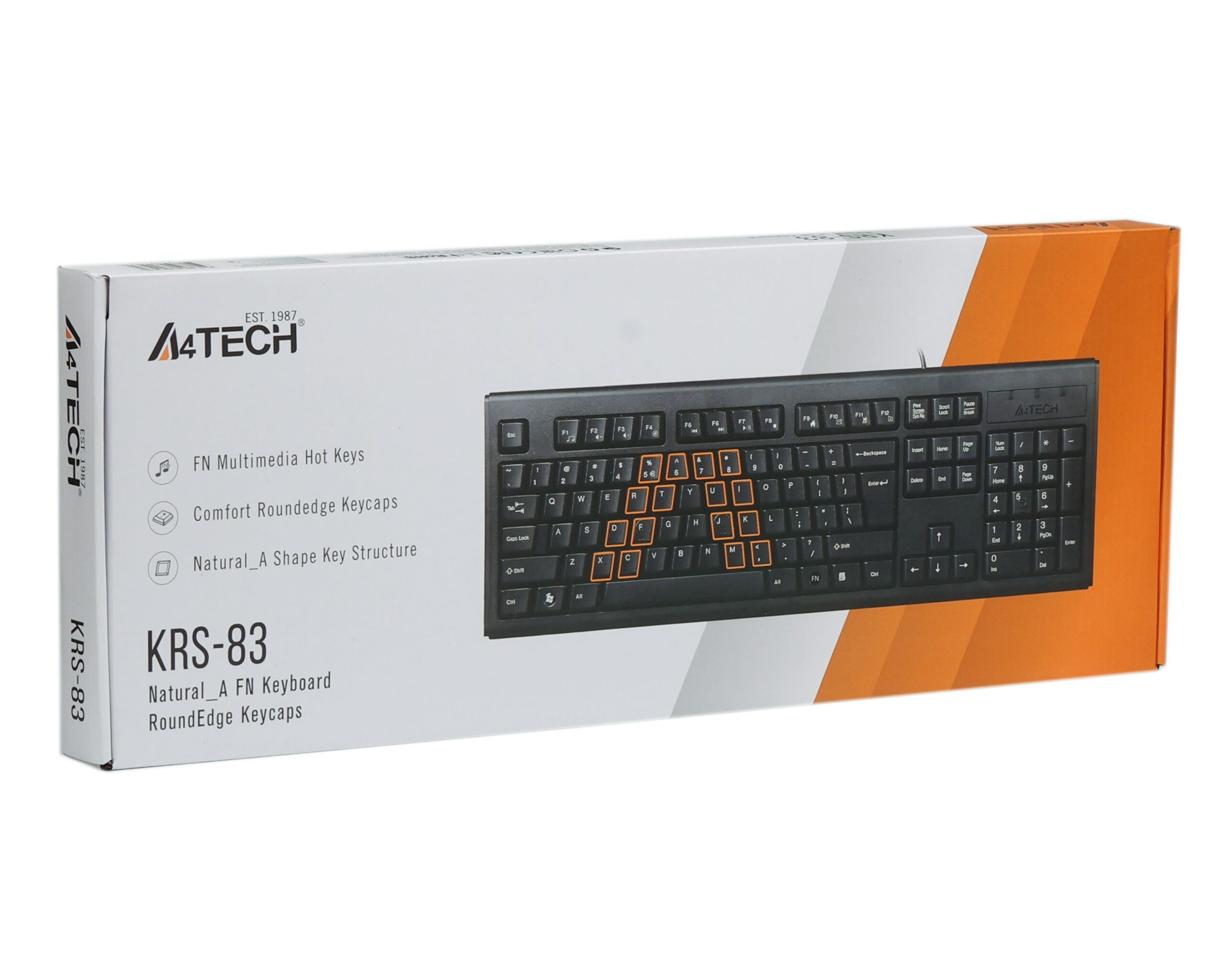 Клавіатура USB, X-slim, Comfort Key A4Tech KRS-83 USB чорний — фото 7