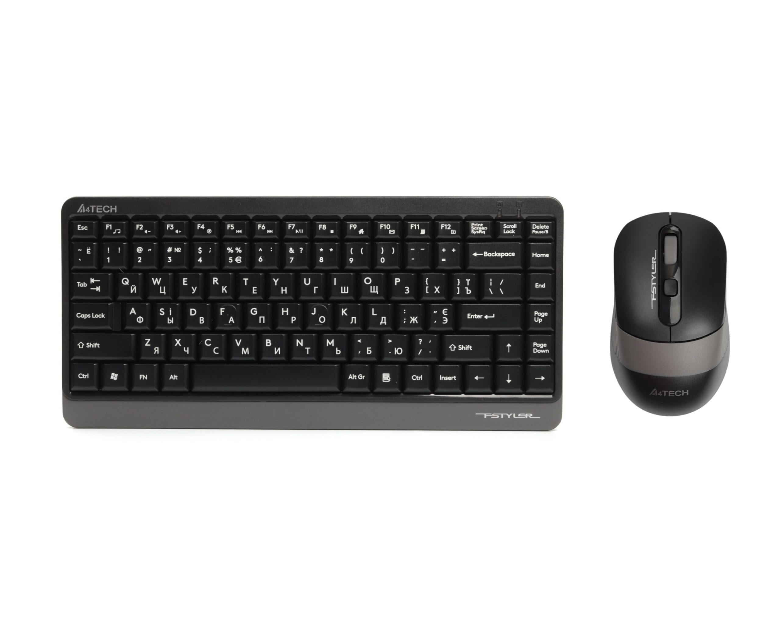 Комплект бездротовий Fstyler клавіатура+миша, чорний+сірий, USB