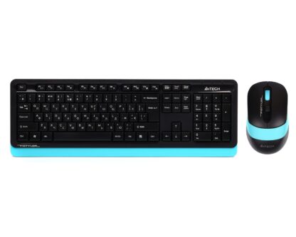 Комплект бездротовий Fstyler клавіатура+миша, чорно-блакитний, USB
