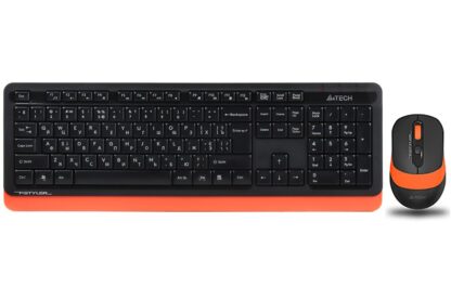Комплект бездротовий Fstyler клавіатура+миша, чорно-помаранчевий, USB
