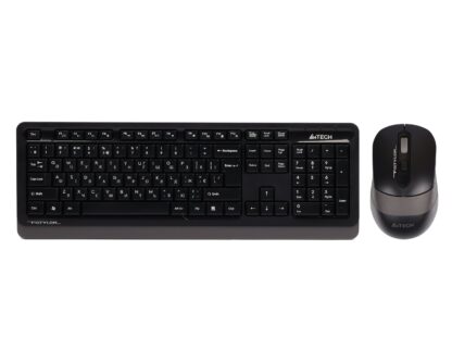 Комплект бездротовий Fstyler клавіатура+миша, чорно-сірий, USB A4Tech