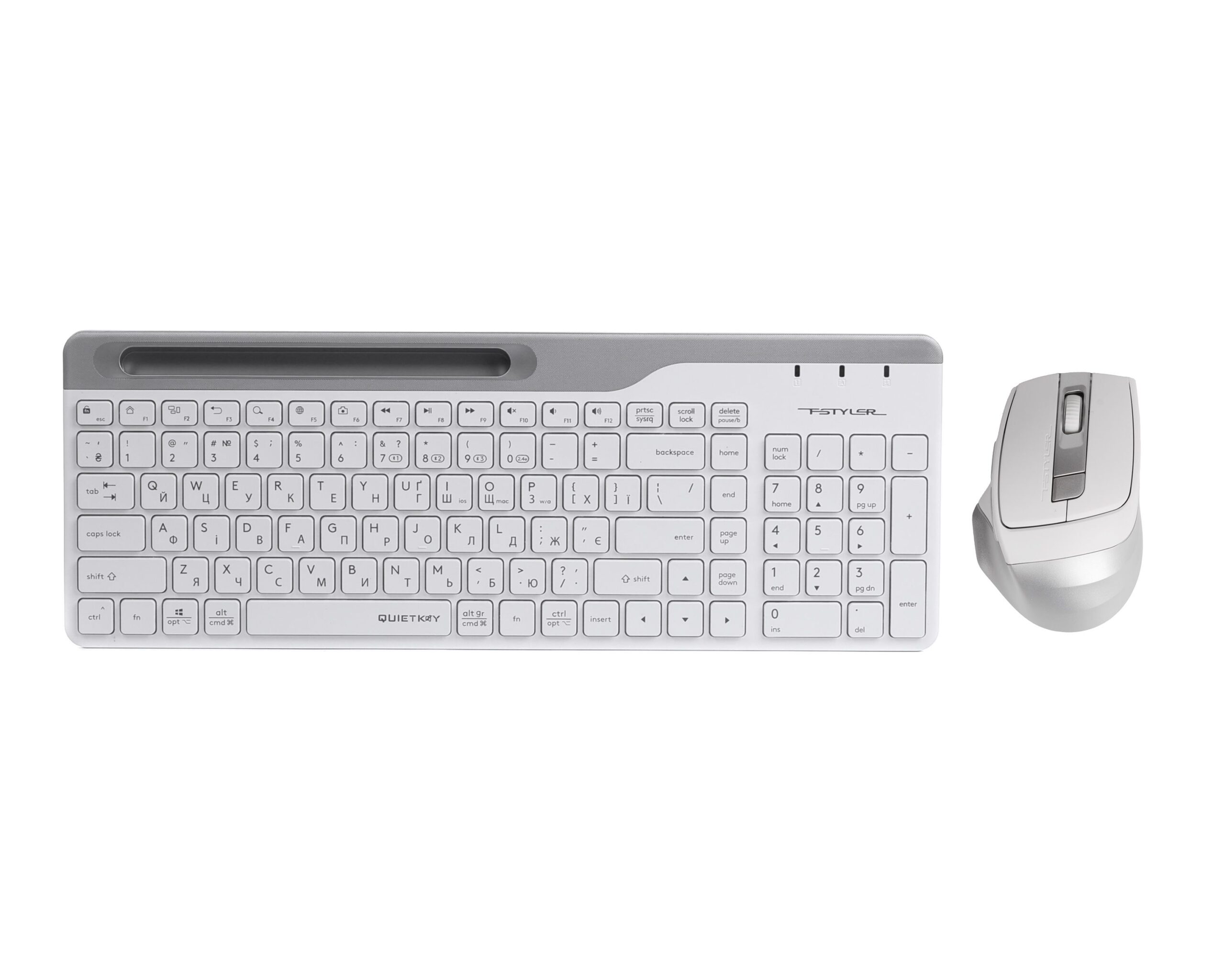 Комплект бездротовий Fstyler клавіатура+миша (FB35C+FBK25), Icy