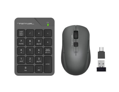 Комплект бездротовий Fstyler клавіатура цифрова+миша, сірий A4Tech