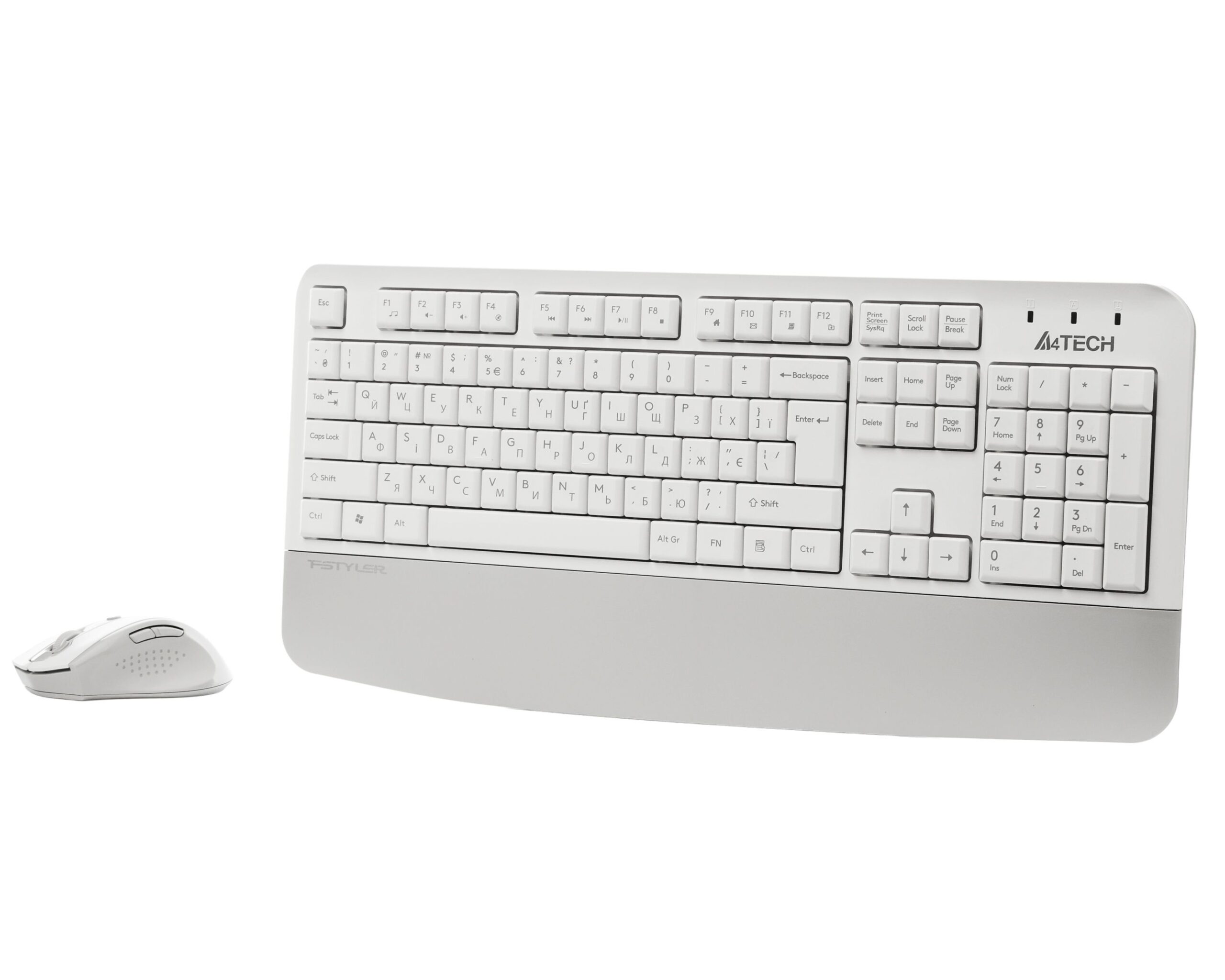 Комплект бездротовий Fstyler клавіатура+миша безшумна, USB A4Tech — фото 2