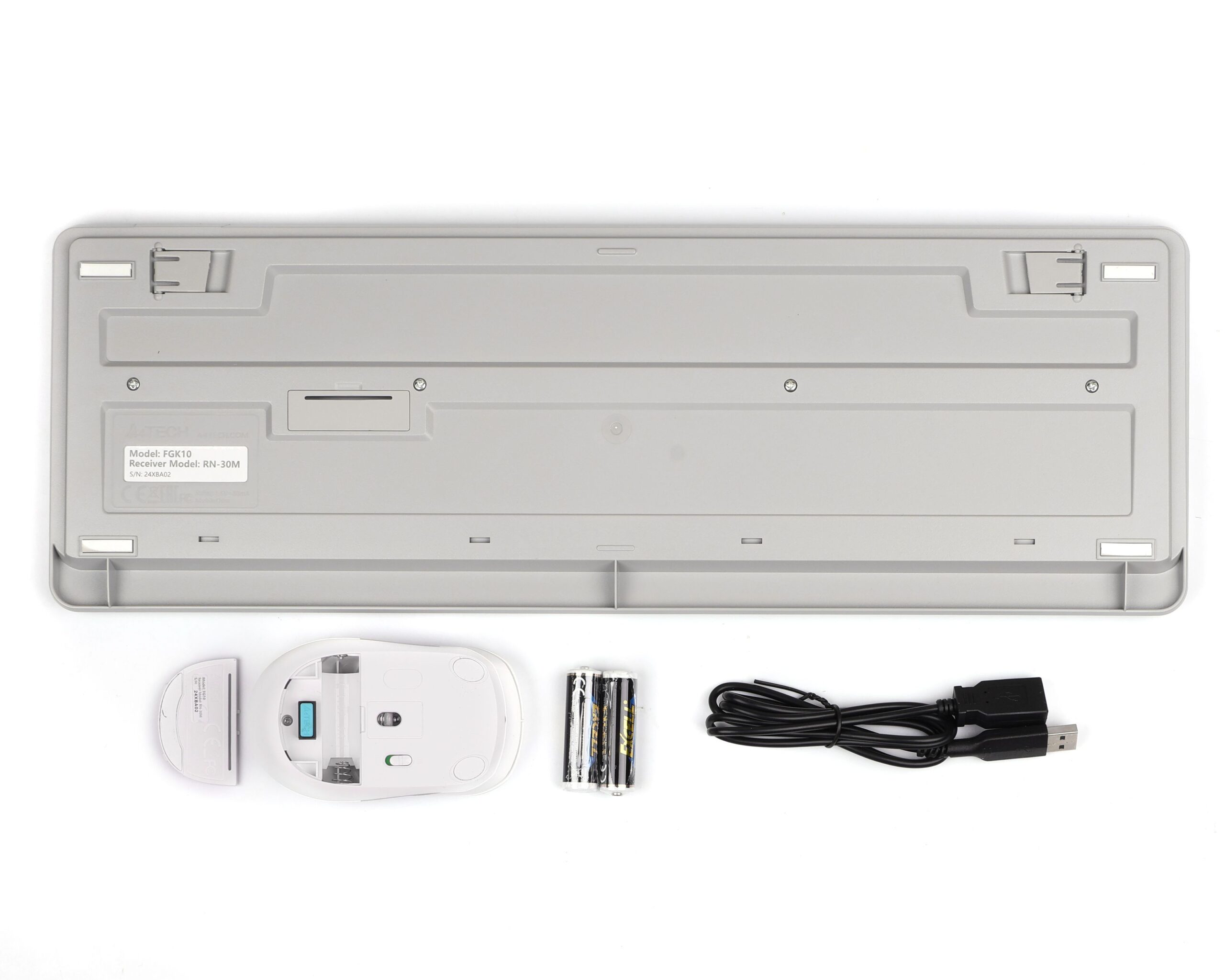 Комплект бездротовий Fstyler клавіатура+миша, білий, USB A4Tech FG1010 — фото 5