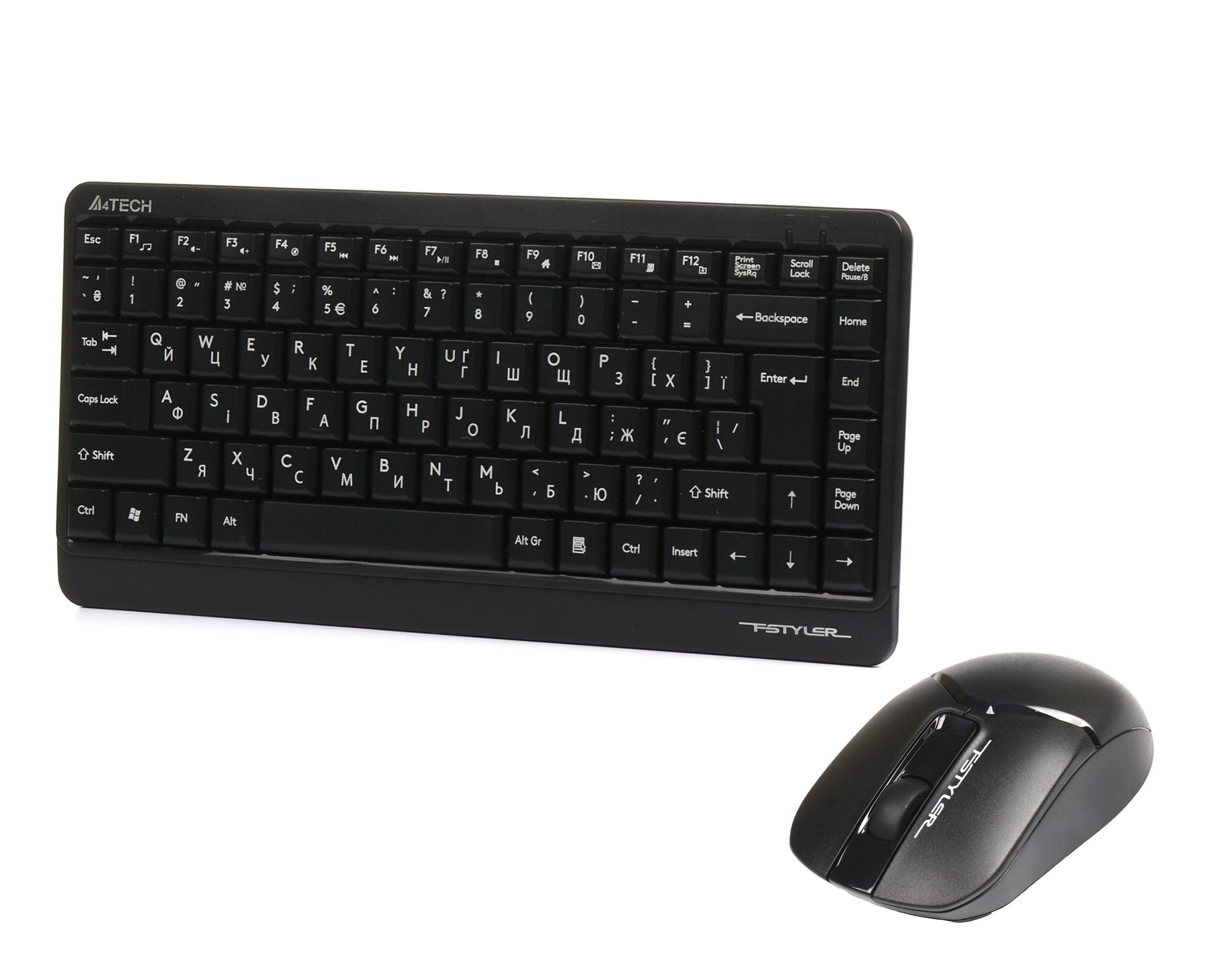 Комплект бездротовий Fstyler клавіатура+миша, чорний, USB A4Tech — фото 2