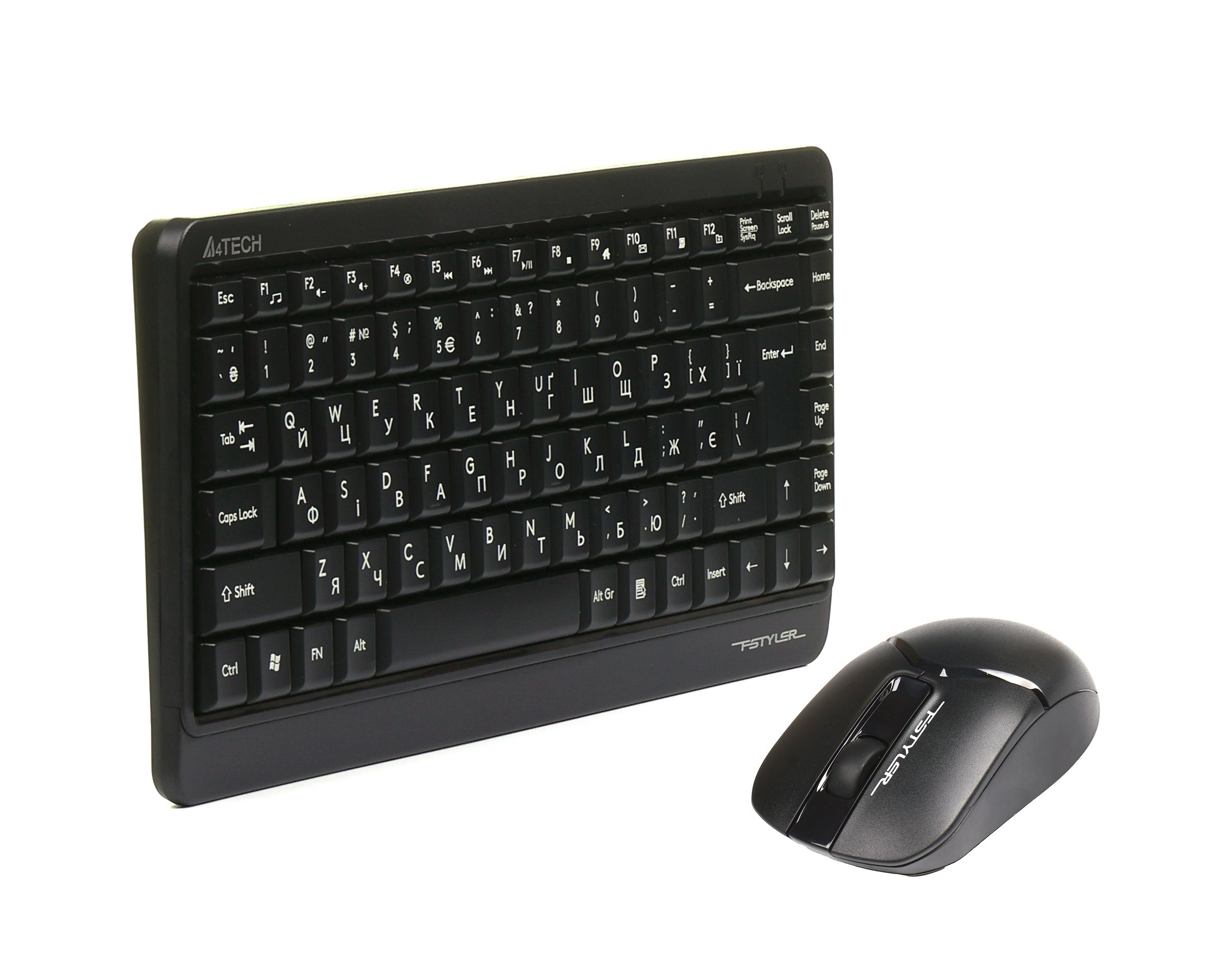Комплект бездротовий Fstyler клавіатура+миша, чорний, USB A4Tech — фото 3
