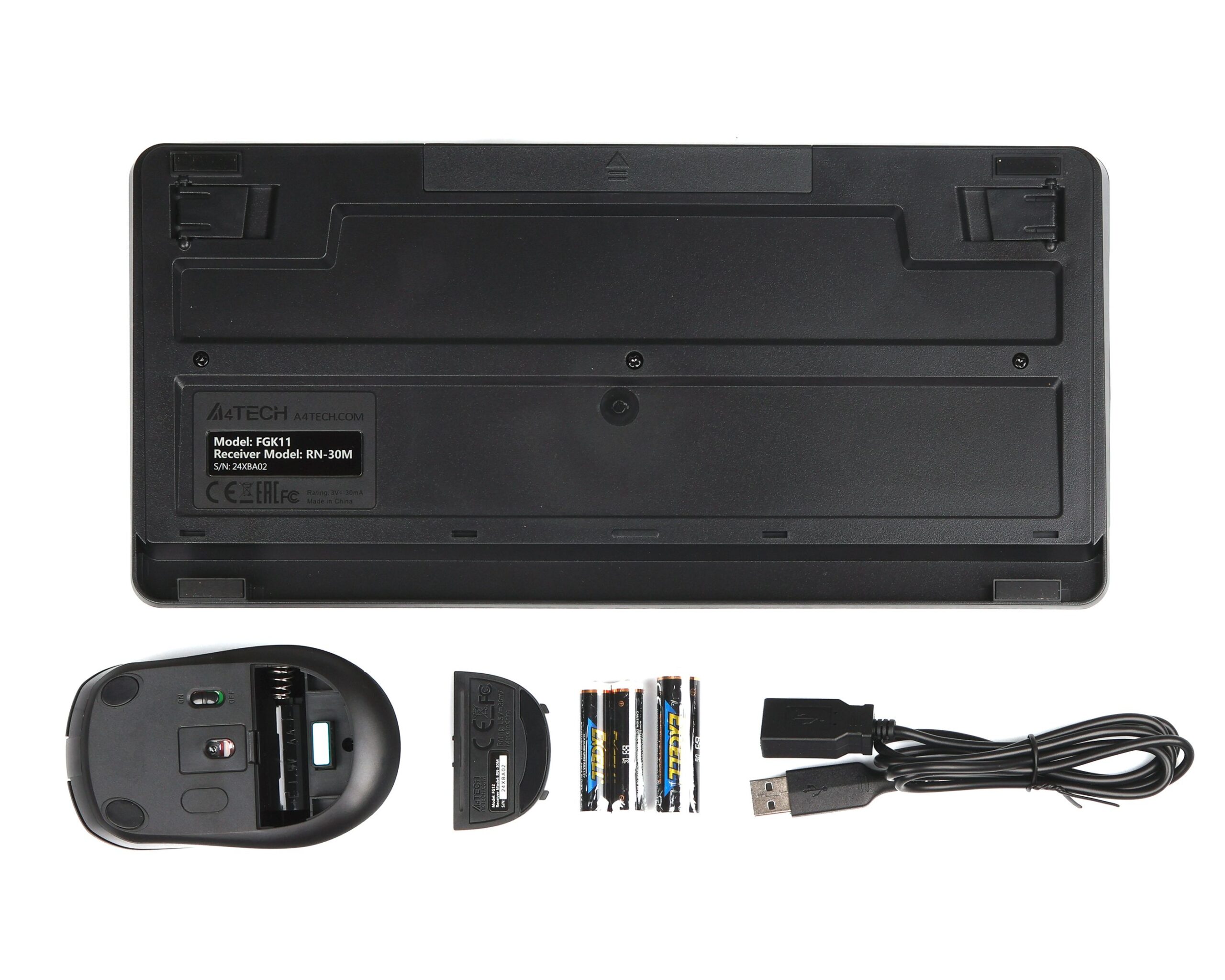 Комплект бездротовий Fstyler клавіатура+миша, чорний, USB A4Tech — фото 6