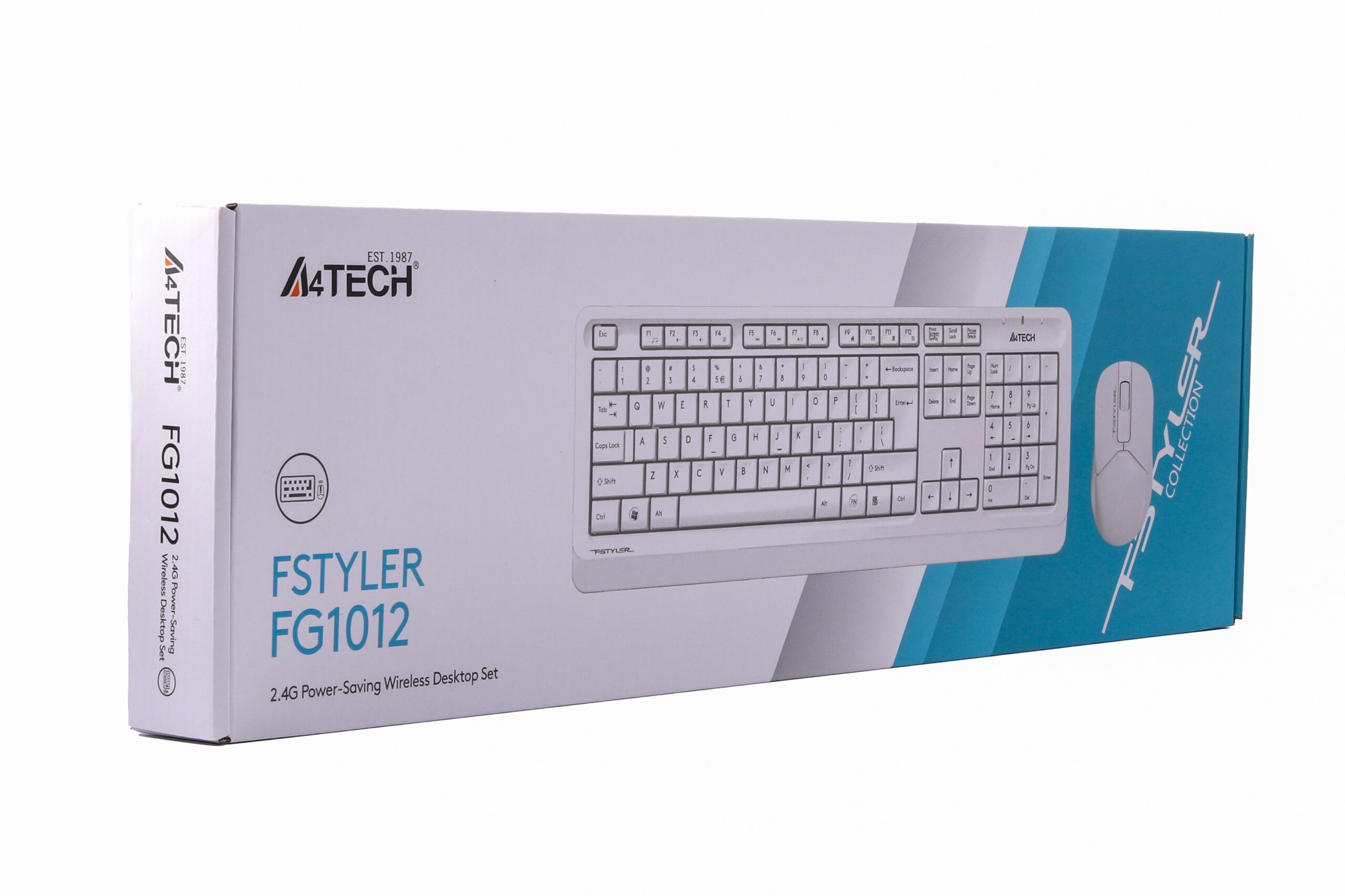 Комплект бездротової Fstyler клавіатура+миша, білий, USB A4Tech FG1012 — фото 7