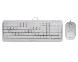 Комплект дротовий Fstyler клавиатура+мышь, белый, USB A4Tech F1512, 1 набір
