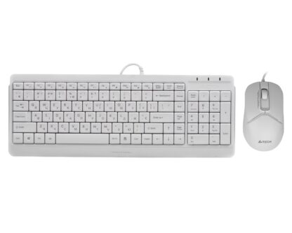 Комплект дротовий Fstyler клавіатура+миша, білий, USB A4Tech F1512