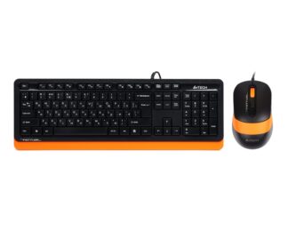 Комплект дротовий Fstyler клавіатура+миша, чорно-помаранчевий, USB