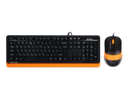 Комплект дротовий Fstyler клавіатура+миша, чорно-помаранчевий, USB
