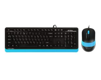 Комплект дротовий Fstyler клавіатура+миша, чорно-синій, USB A4Tech
