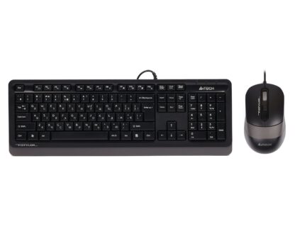 Комплект дротовий Fstyler клавіатура+миша, чорно-сірий, USB A4Tech