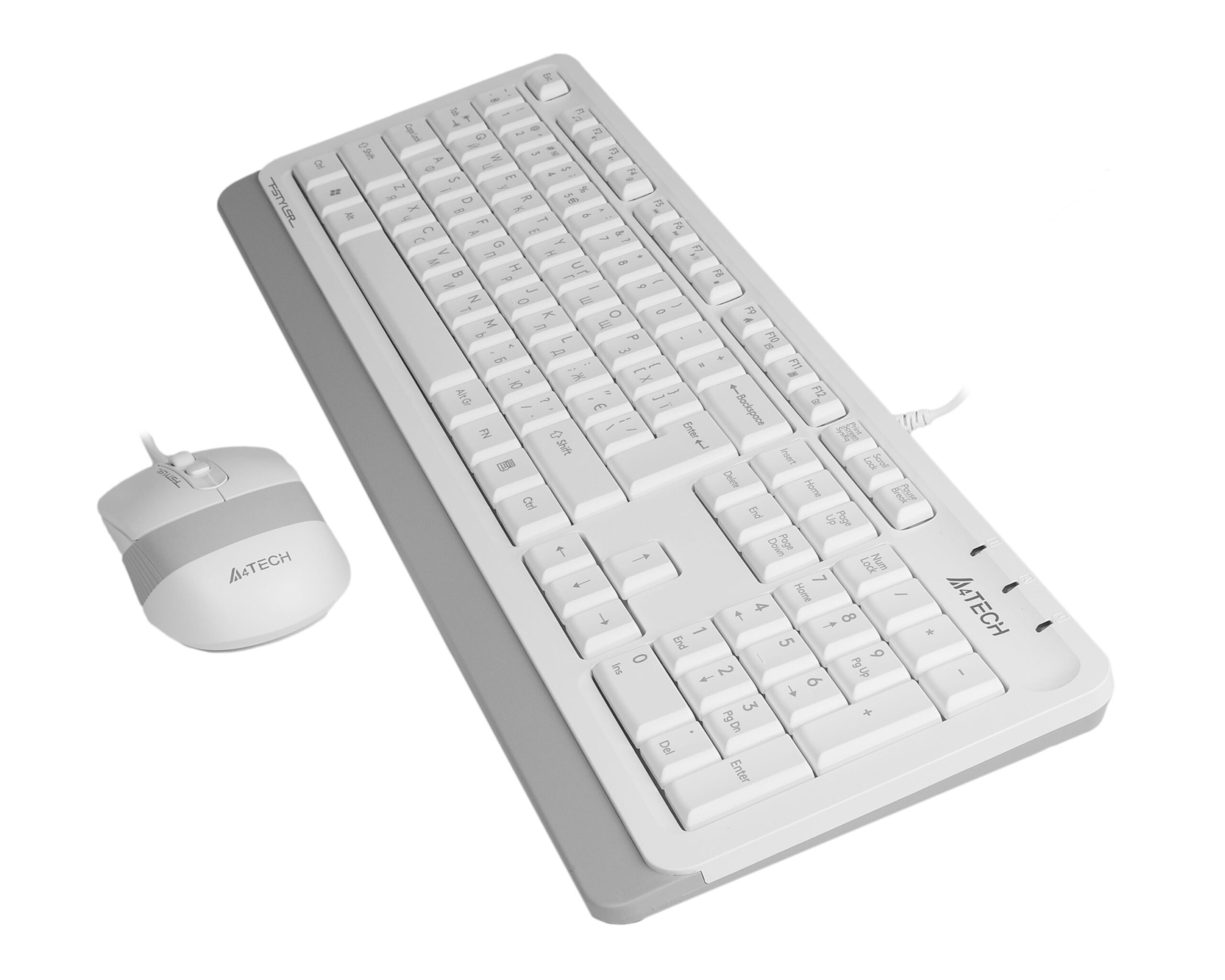 Комплект дротовий Fstyler клавіатура+миша, білий, USB A4Tech F1010 — фото 5