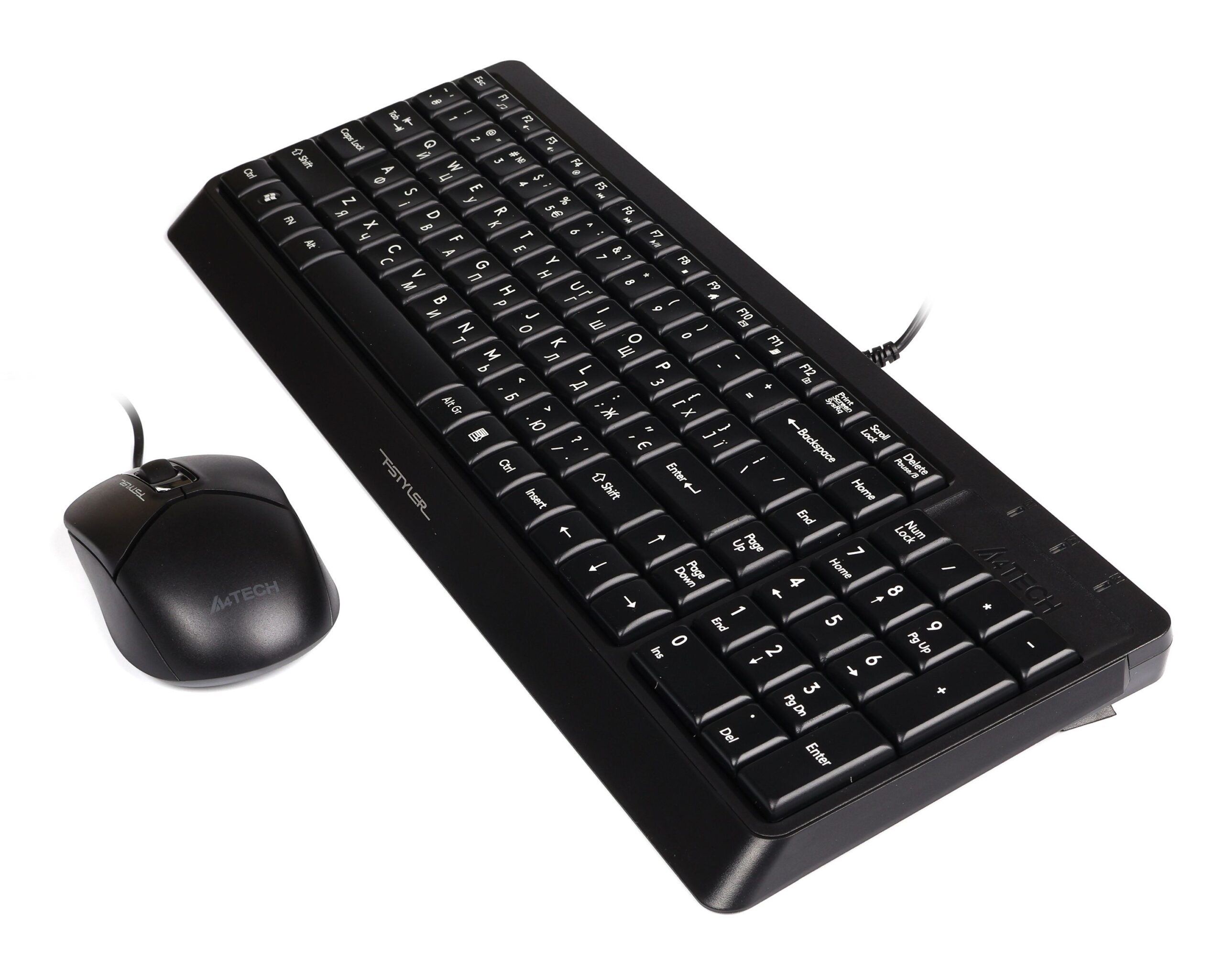 Комплект дротовий Fstyler клавіатура+миша, чорний, USB A4Tech F1512 — фото 5