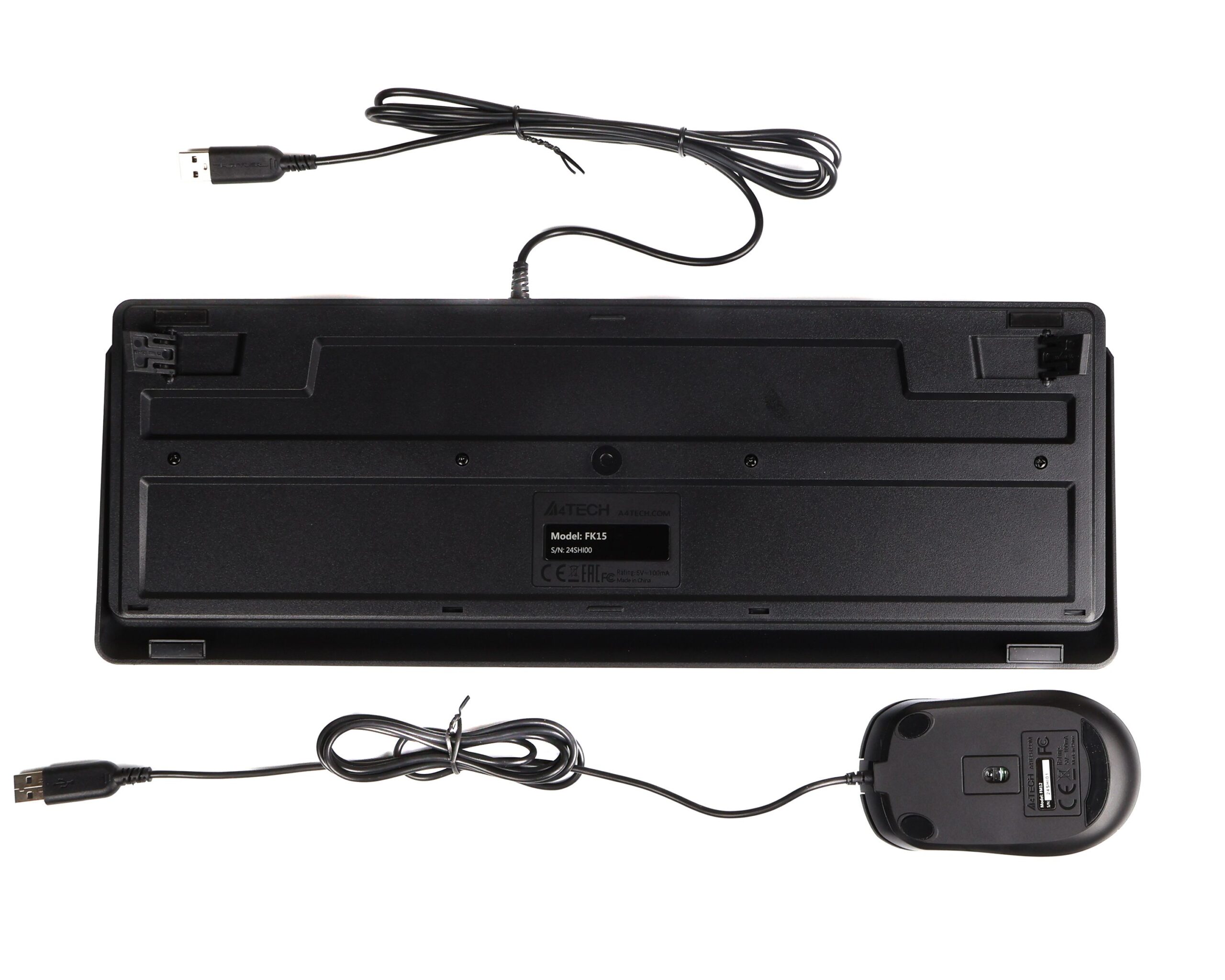 Комплект дротовий Fstyler клавіатура+миша, чорний, USB A4Tech F1512 — фото 7
