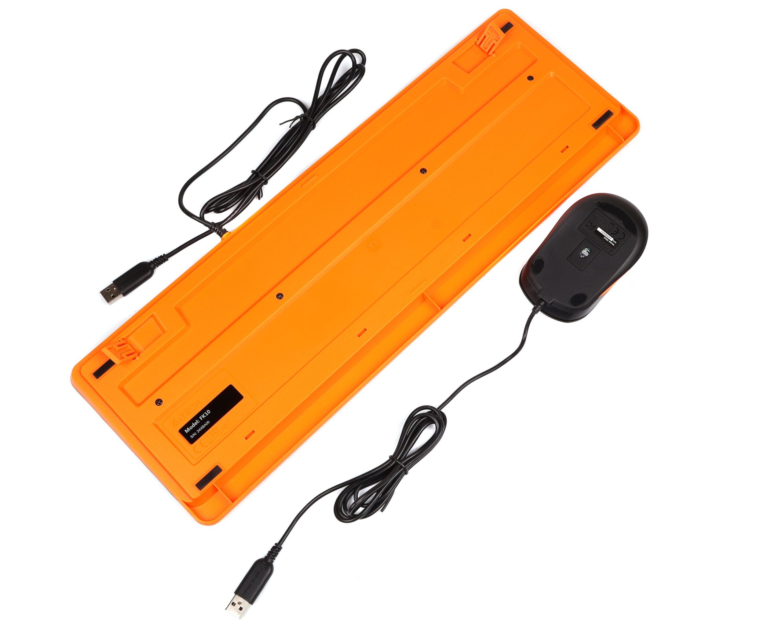 Комплект дротовий Fstyler клавіатура+миша, чорно-помаранчевий, USB — фото 4