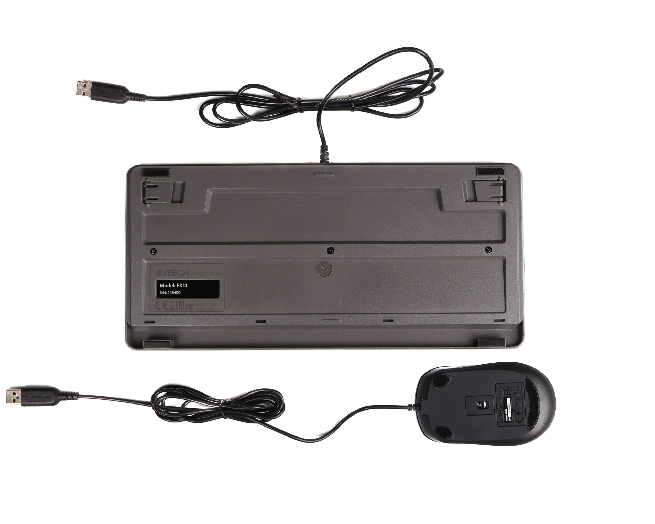 Комплект дротовий Fstyler клавіатура+миша, чорно-сірий, USB A4Tech — фото 7