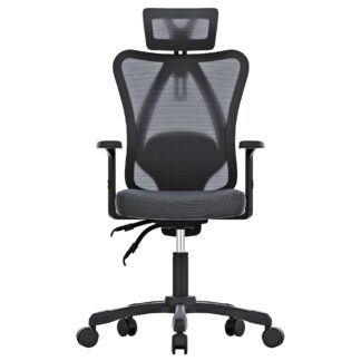 Крісло офісне ергономічне, дихаючий текстиль, чорний Maxxter OC-Onyx
