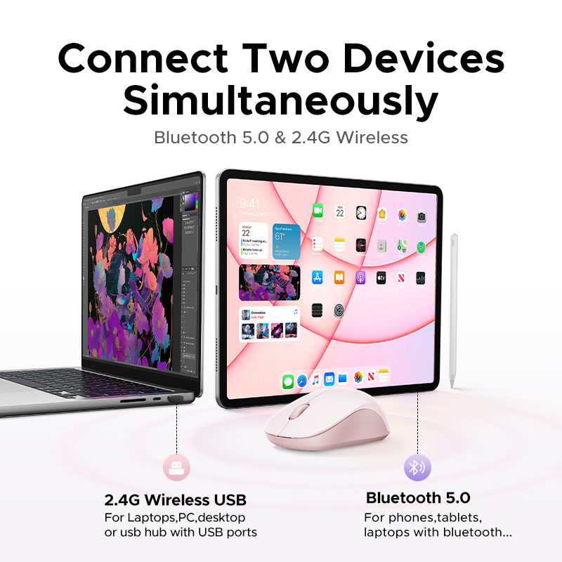Маніпулятор миша бездротова Ugreen M331 Multi-mode Wireless Mouse — фото 5