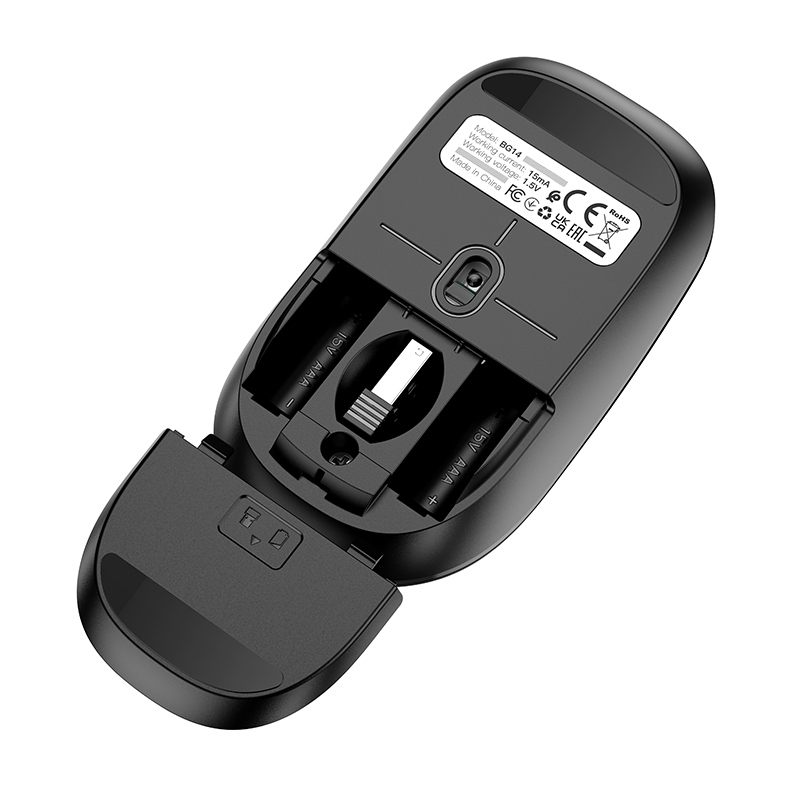 Маніпулятор миша BOROFONE BG14 Planet 2.4G business wireless mouse Black — фото 6