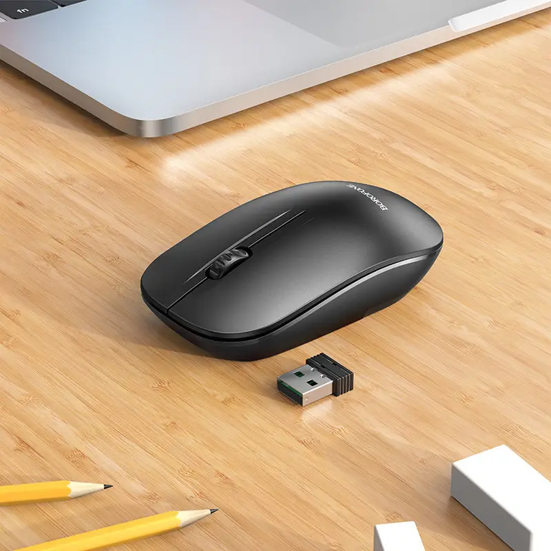 Маніпулятор миша BOROFONE BG14 Planet 2.4G business wireless mouse Black — фото 7