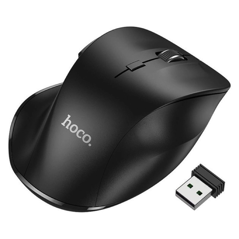 Маніпулятор миша HOCO GM24 Mystic six-button dual-mode business wireless mouse Black — фото 4