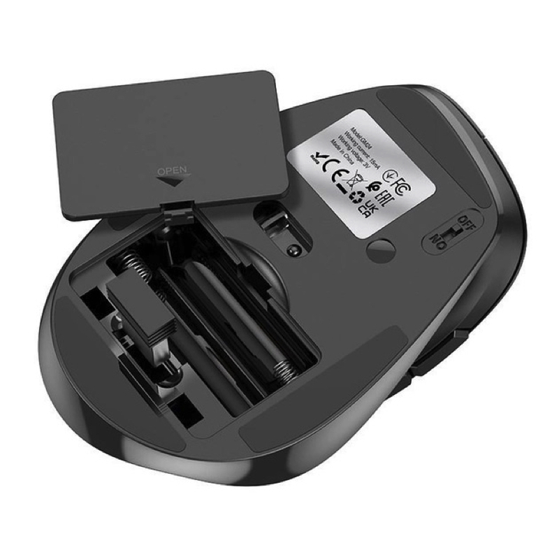 Маніпулятор миша HOCO GM24 Mystic six-button dual-mode business wireless mouse Black — фото 7