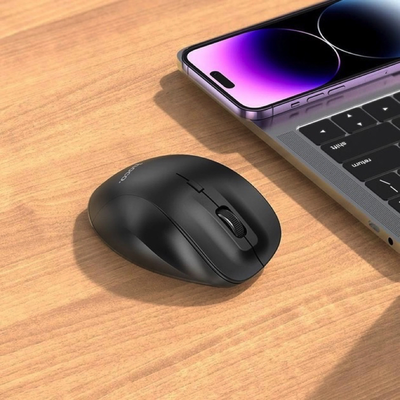 Маніпулятор миша HOCO GM24 Mystic six-button dual-mode business wireless mouse Black — фото 8