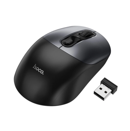 Маніпулятор миша Hoco GM28 business wireless mouse Black Metal Gray